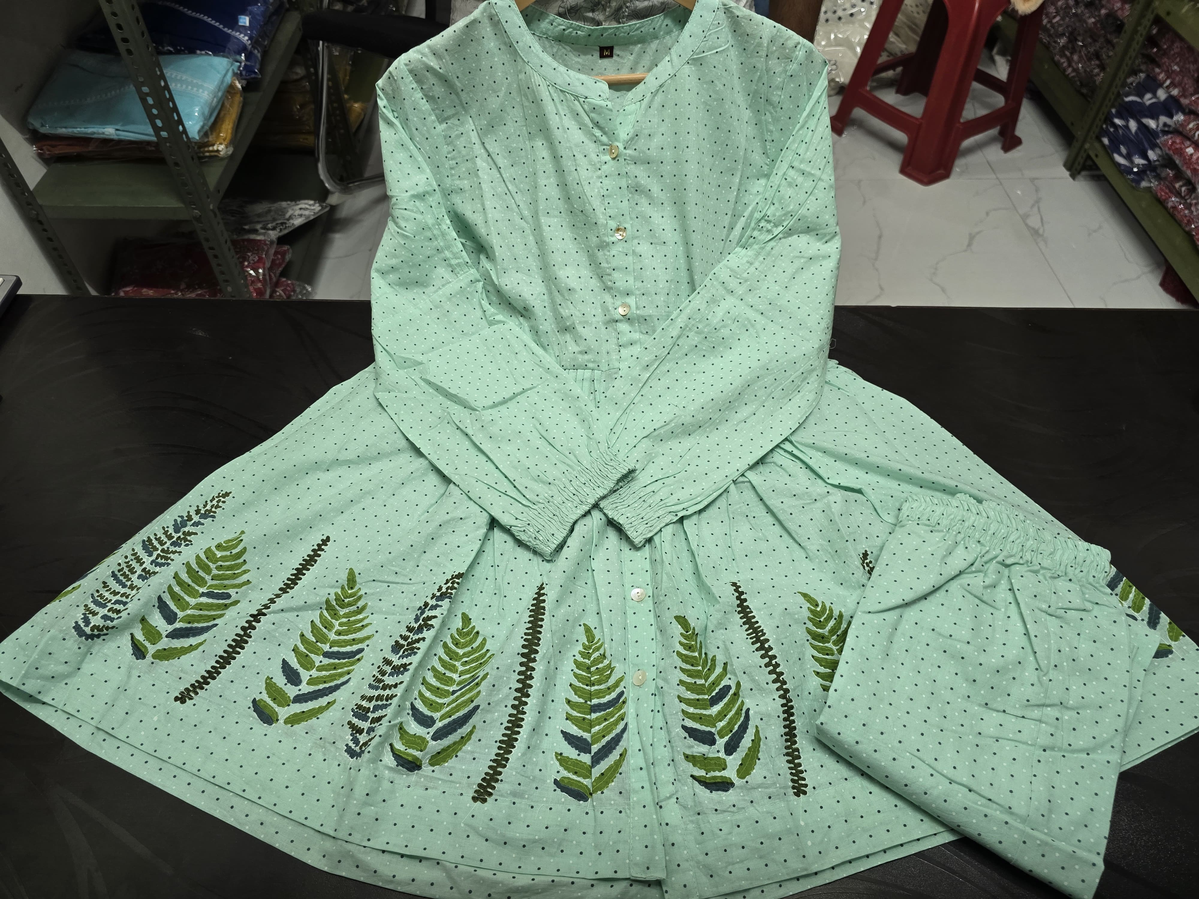 Cotton Polka Dot Printed Coord Set for Women
