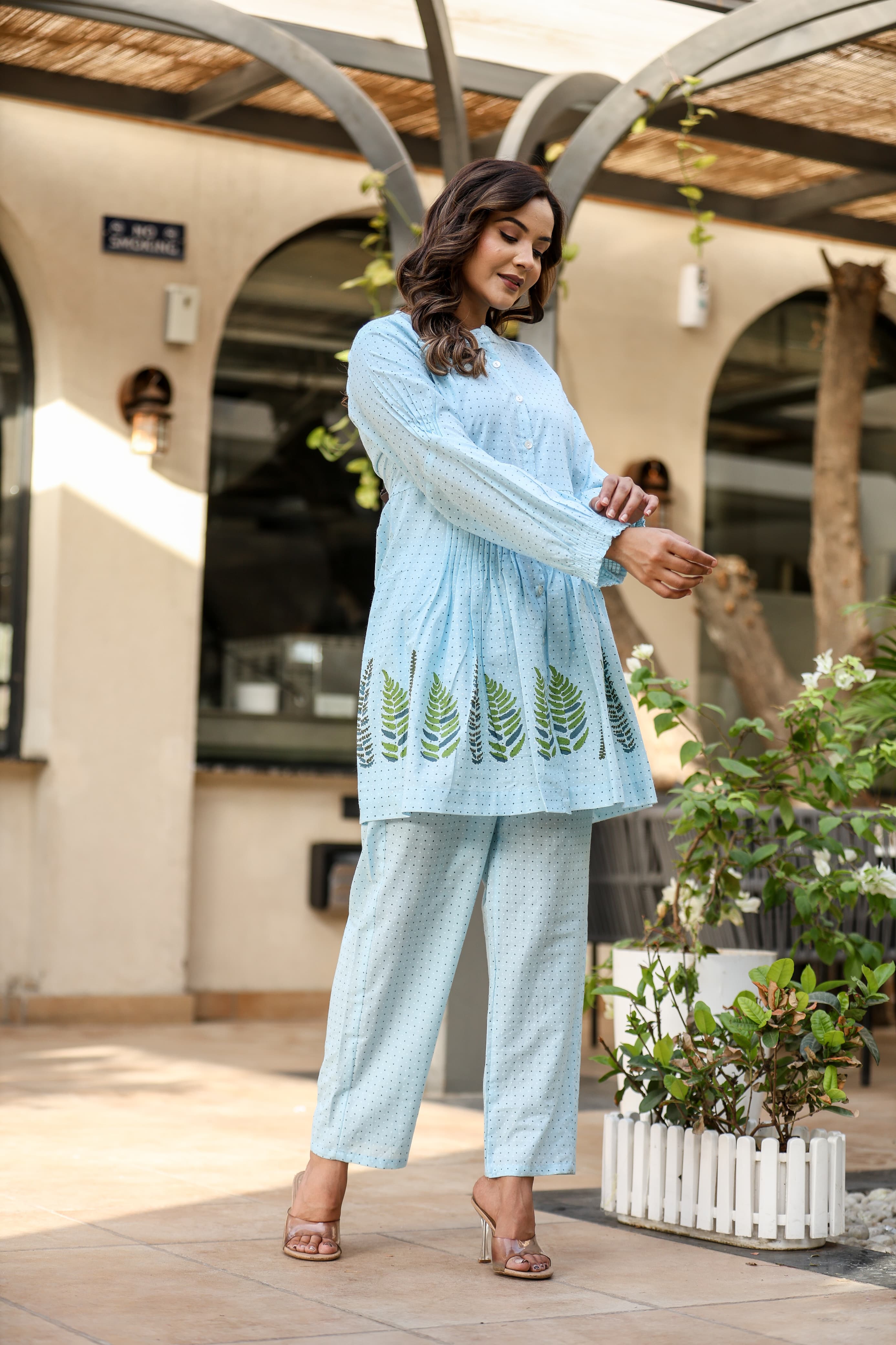 Cotton Polka Dot Printed Coord Set for Women
