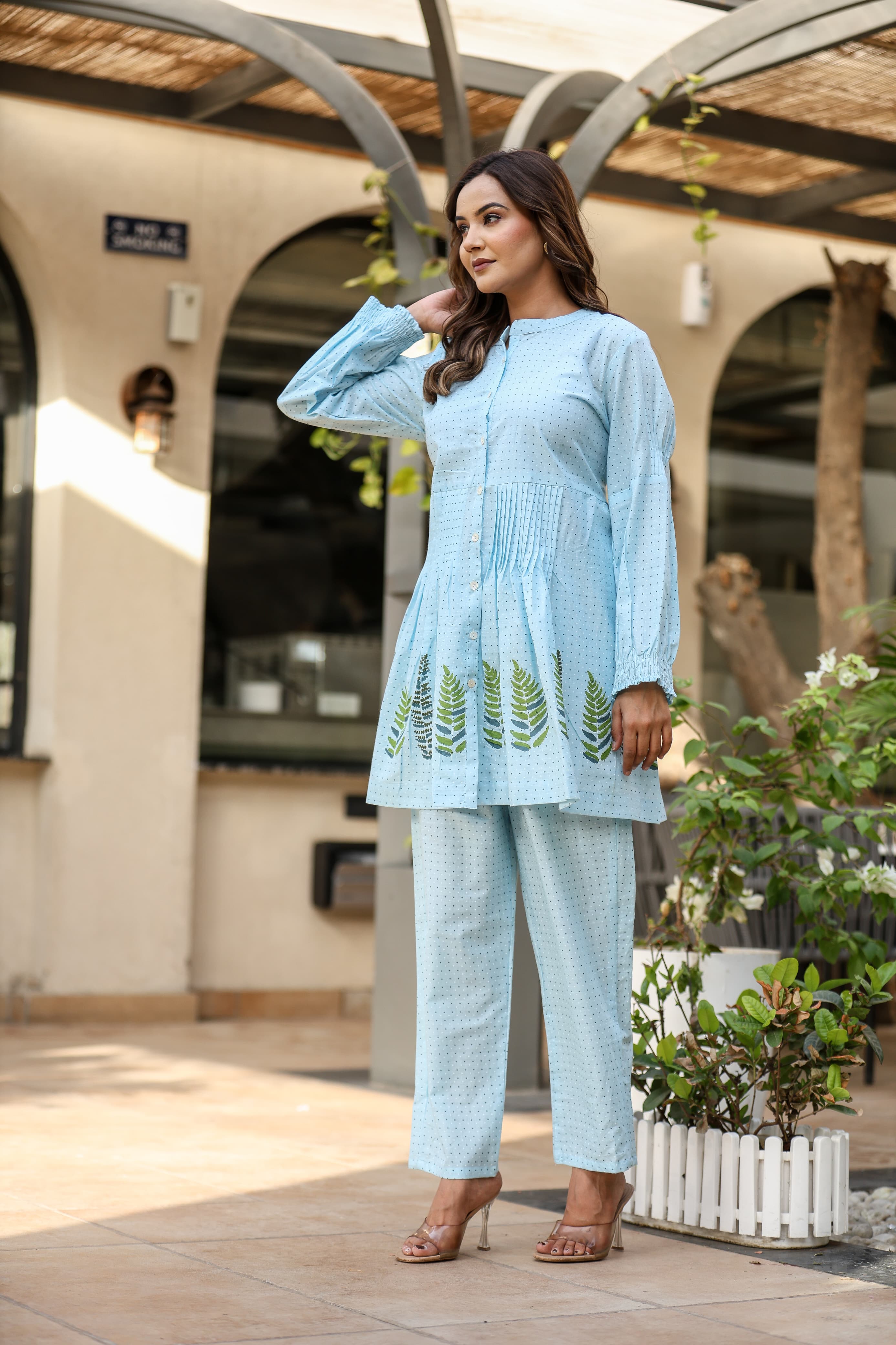 Cotton Polka Dot Printed Coord Set for Women