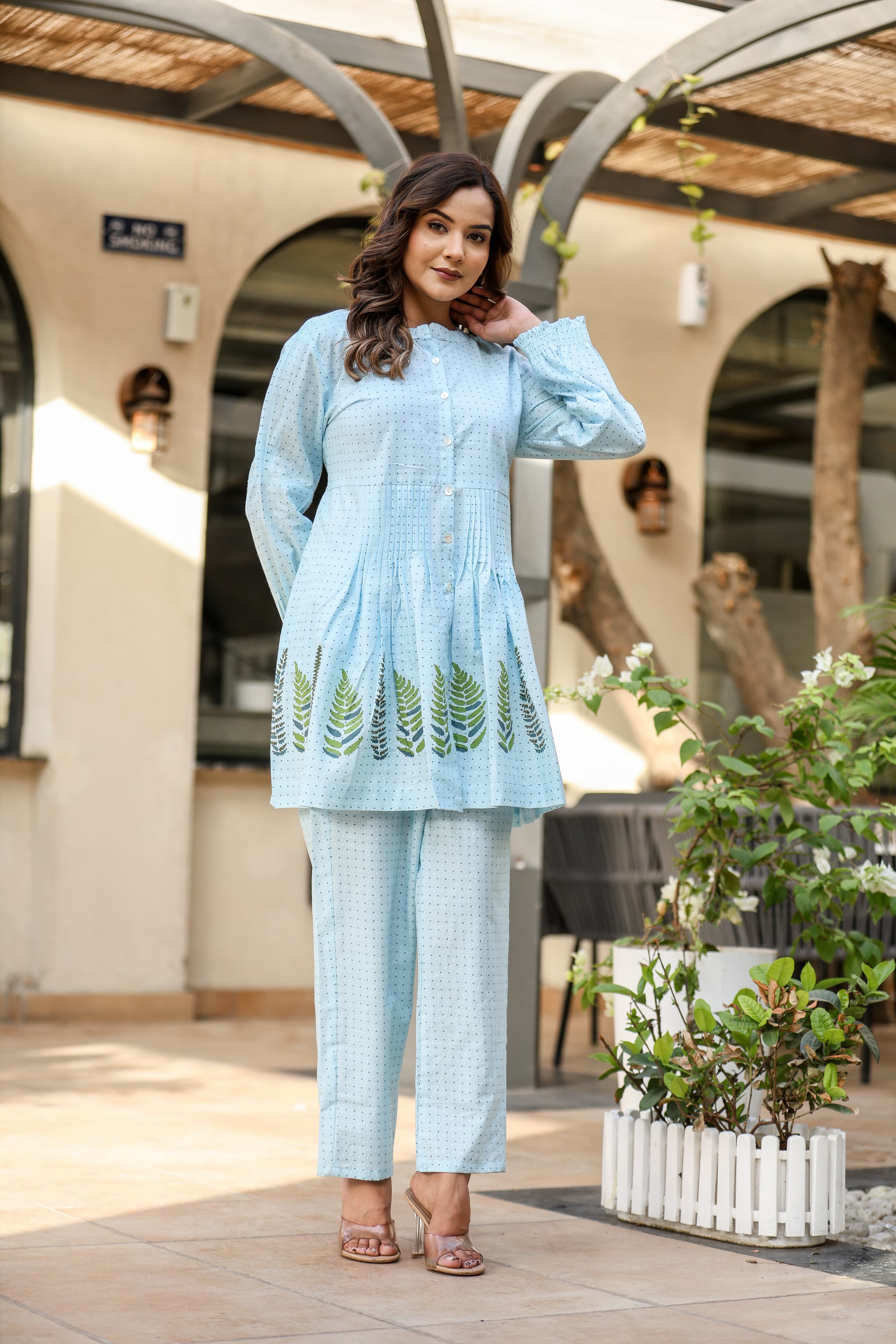 Cotton Polka Dot Printed Coord Set for Women