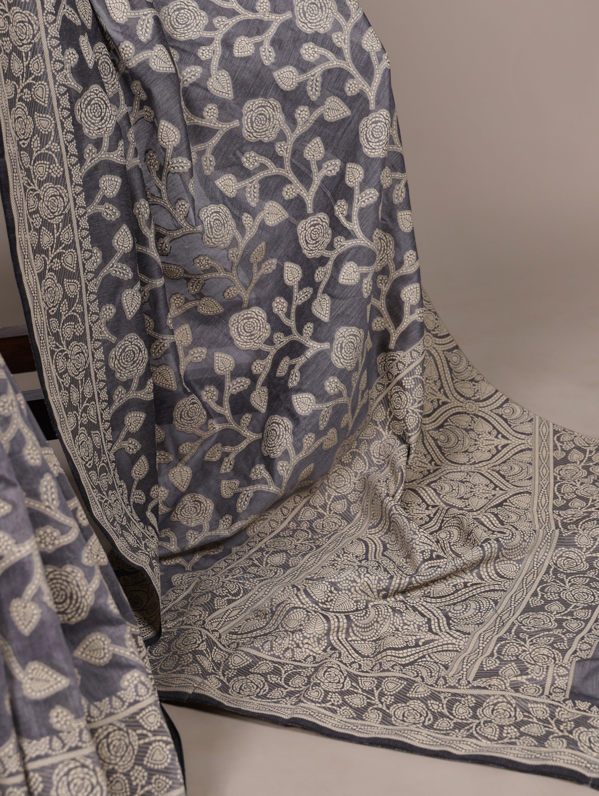 Cotton Silk Saree with Flower Print