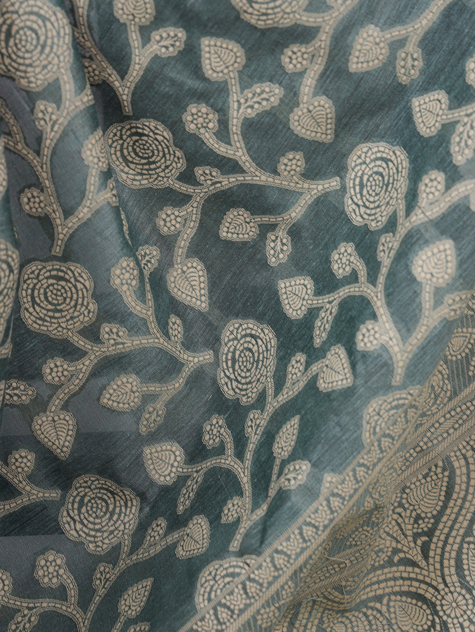 Cotton Silk Saree with Flower Print