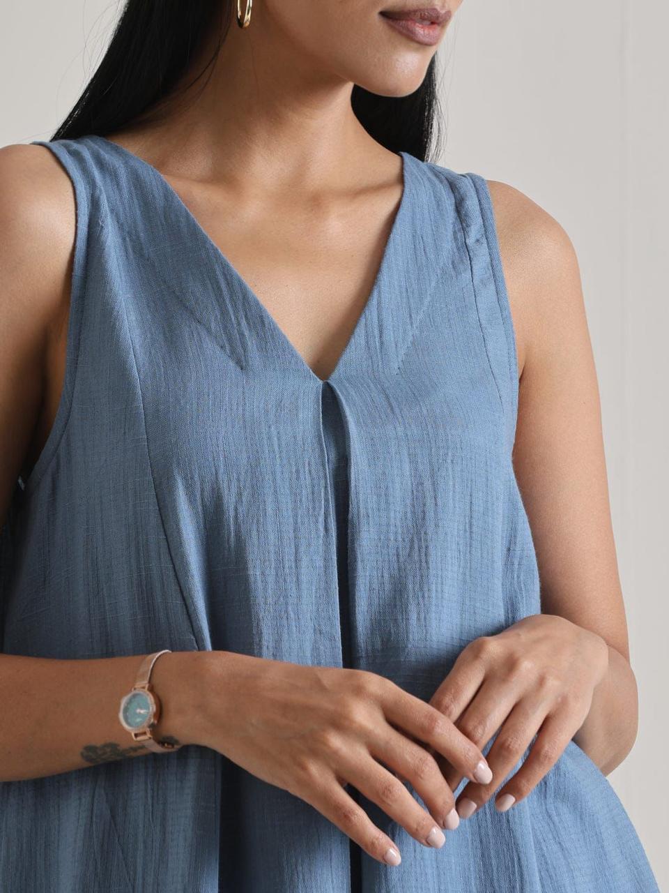 Cotton Slub Kurti Pant Co-Ord Set