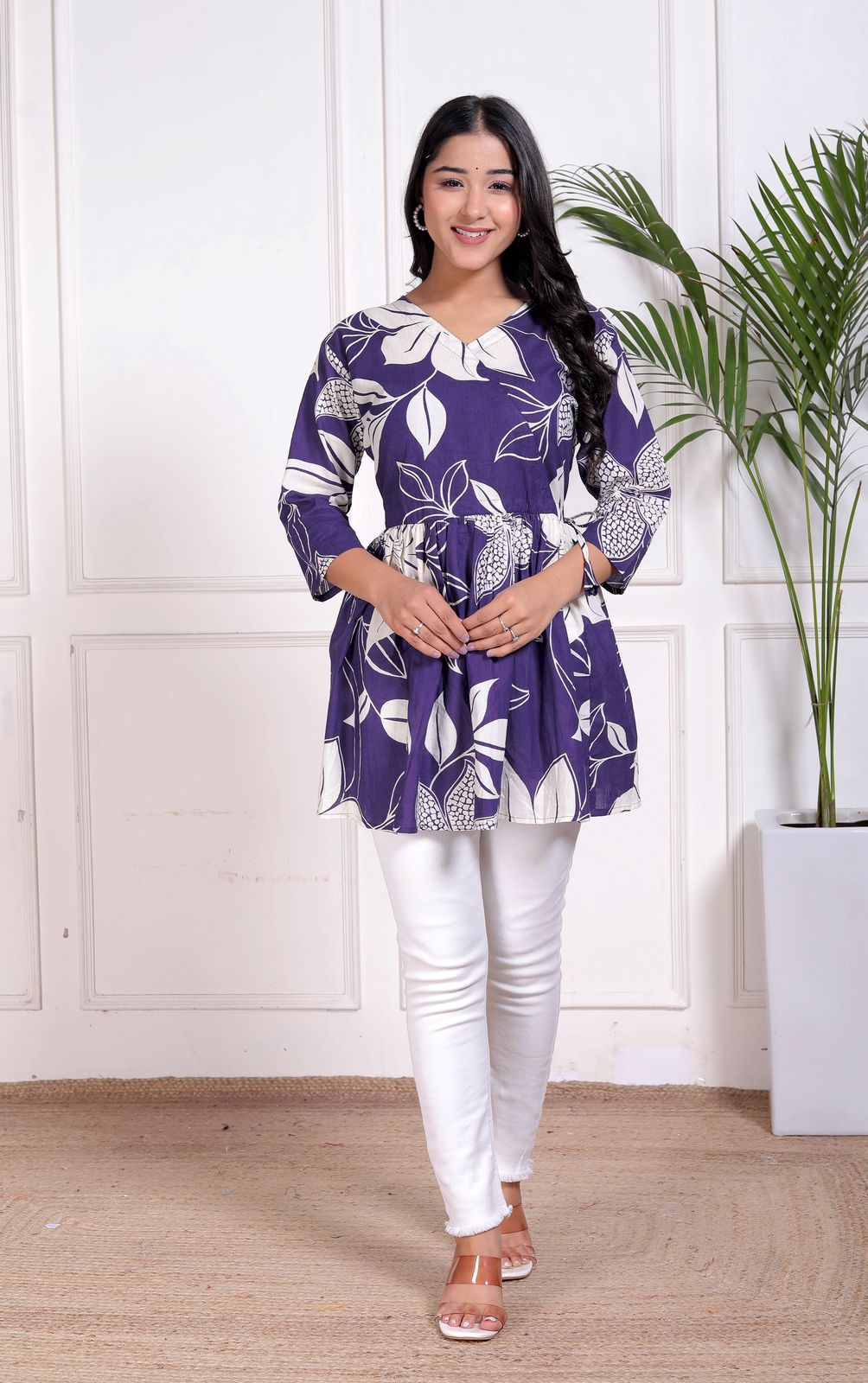 Cotton Top with Stretchable Dori for Women