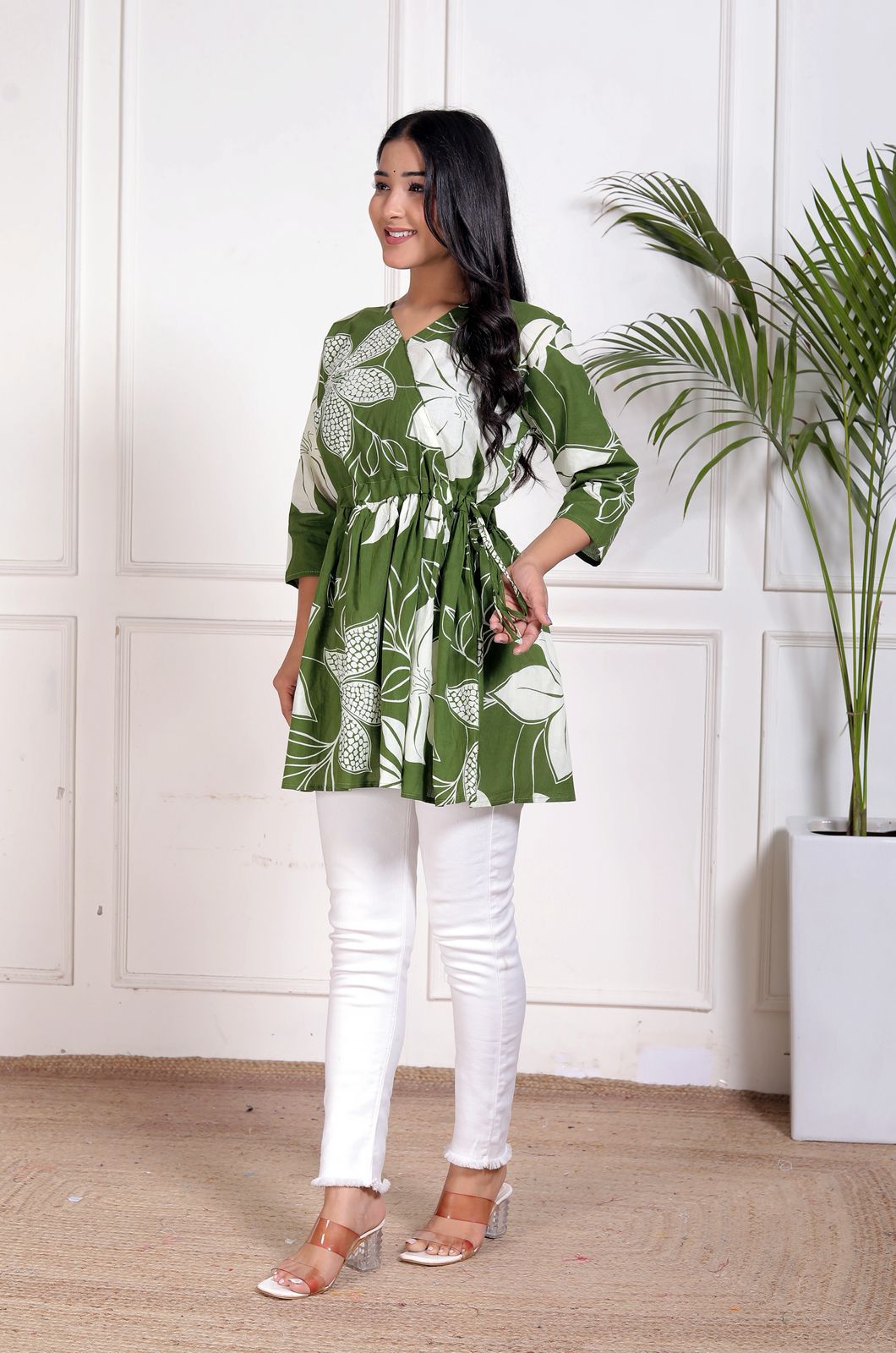 Cotton Top with Stretchable Dori for Women