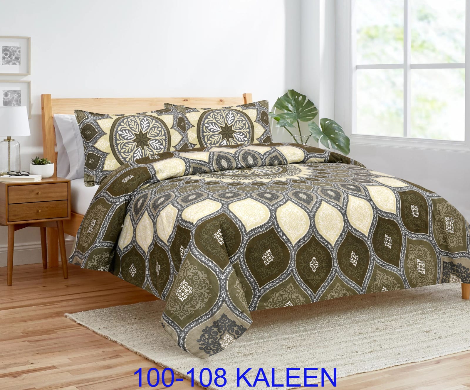 Cotton viscose Bedsheet 100x108 Inches with Pillow Covers – Stitched Sides