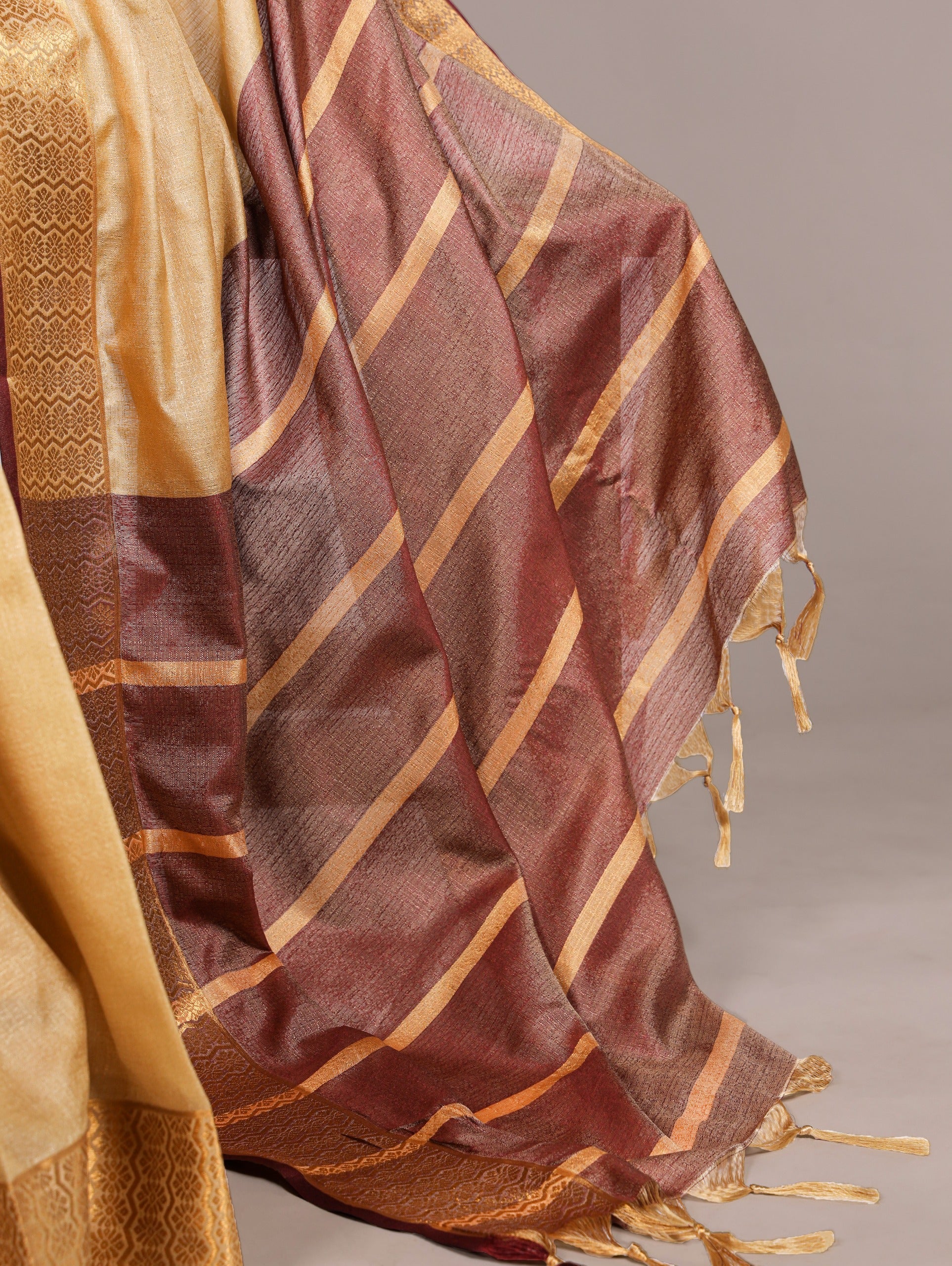 Cream Cotton Saree with Zari Weaving