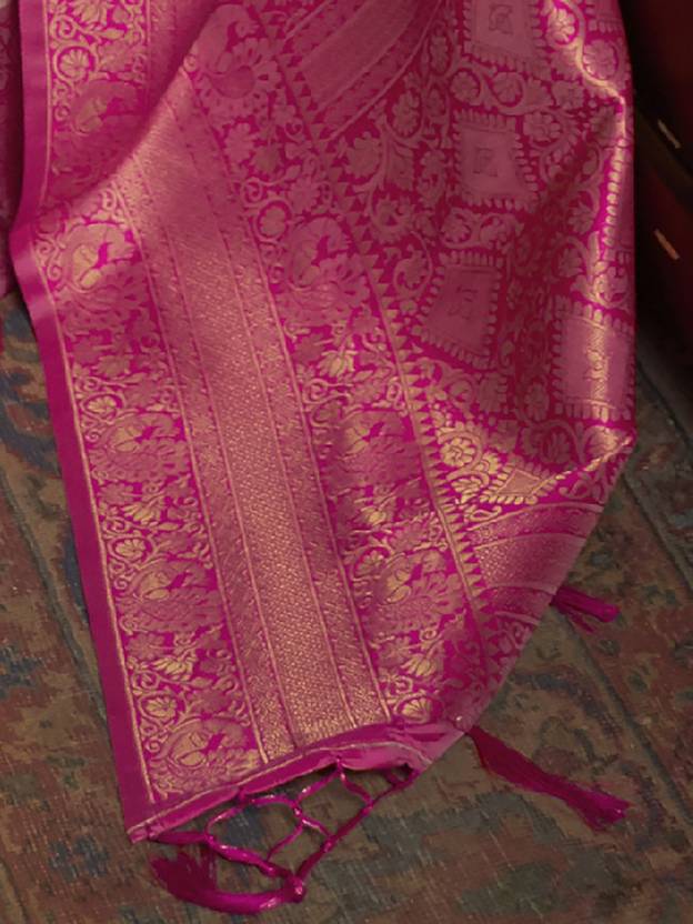 Cream Traditional Woven Kanjivaram Silk Blend Saree – Elegant & Versatile for All Occasions