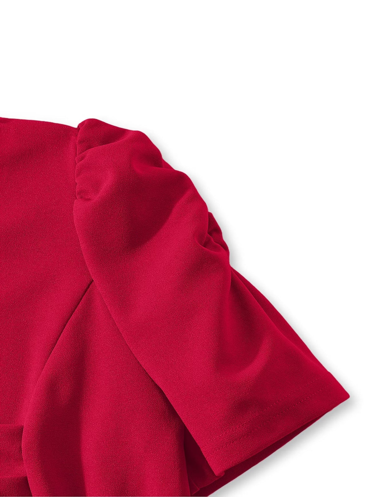 Women's Elegant V-Neck Ruffle Midi Dress with Waist Belt