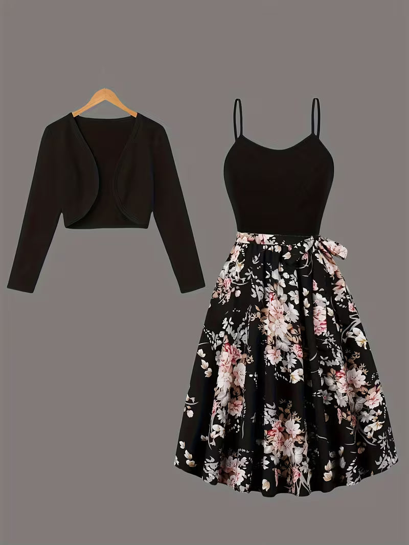 Luxe Grace Two-Piece Maxi Skirt Set