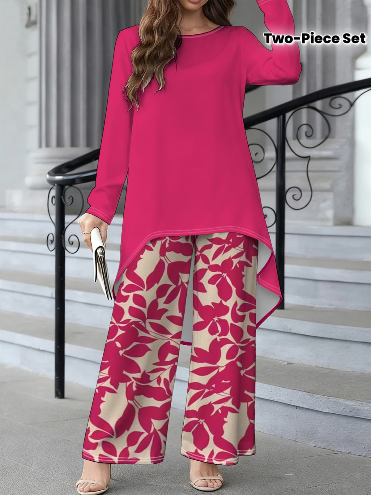 Floral Elegance Long Sleeve Co-Ord Set