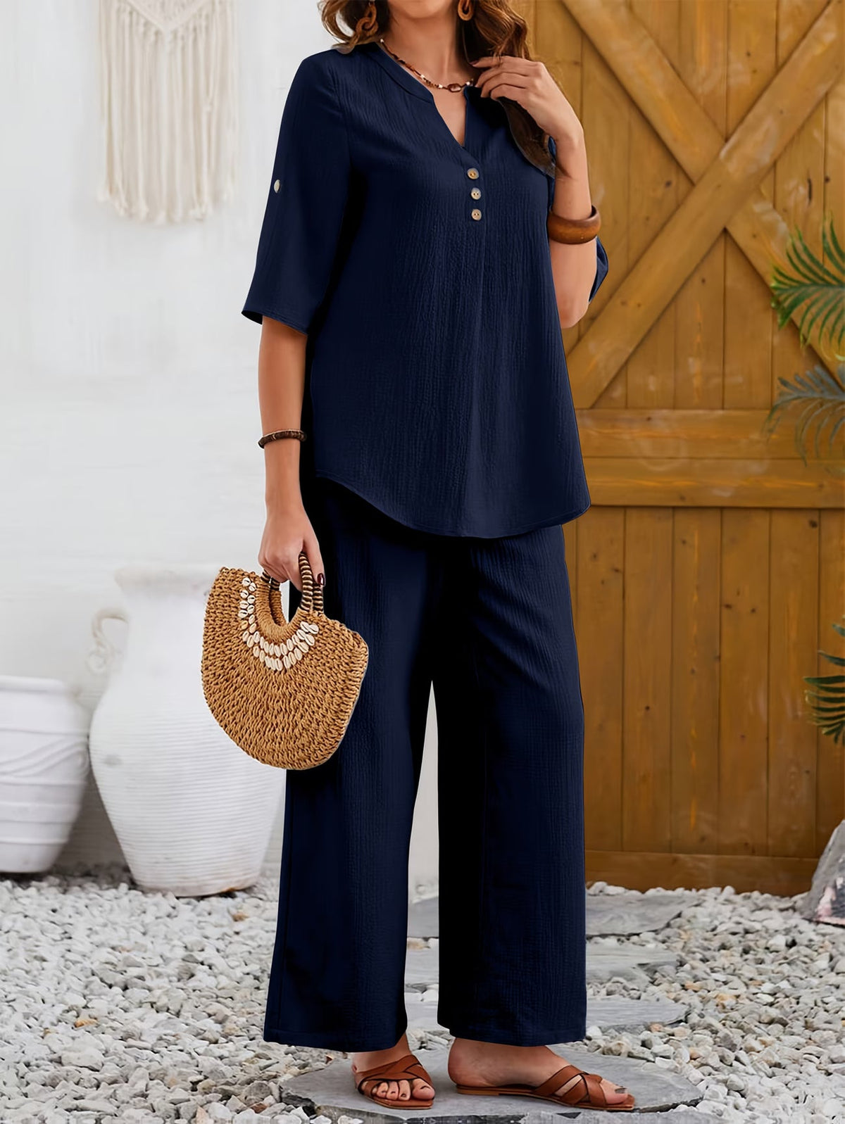 Elegant Wide-Leg Co-Ord Set