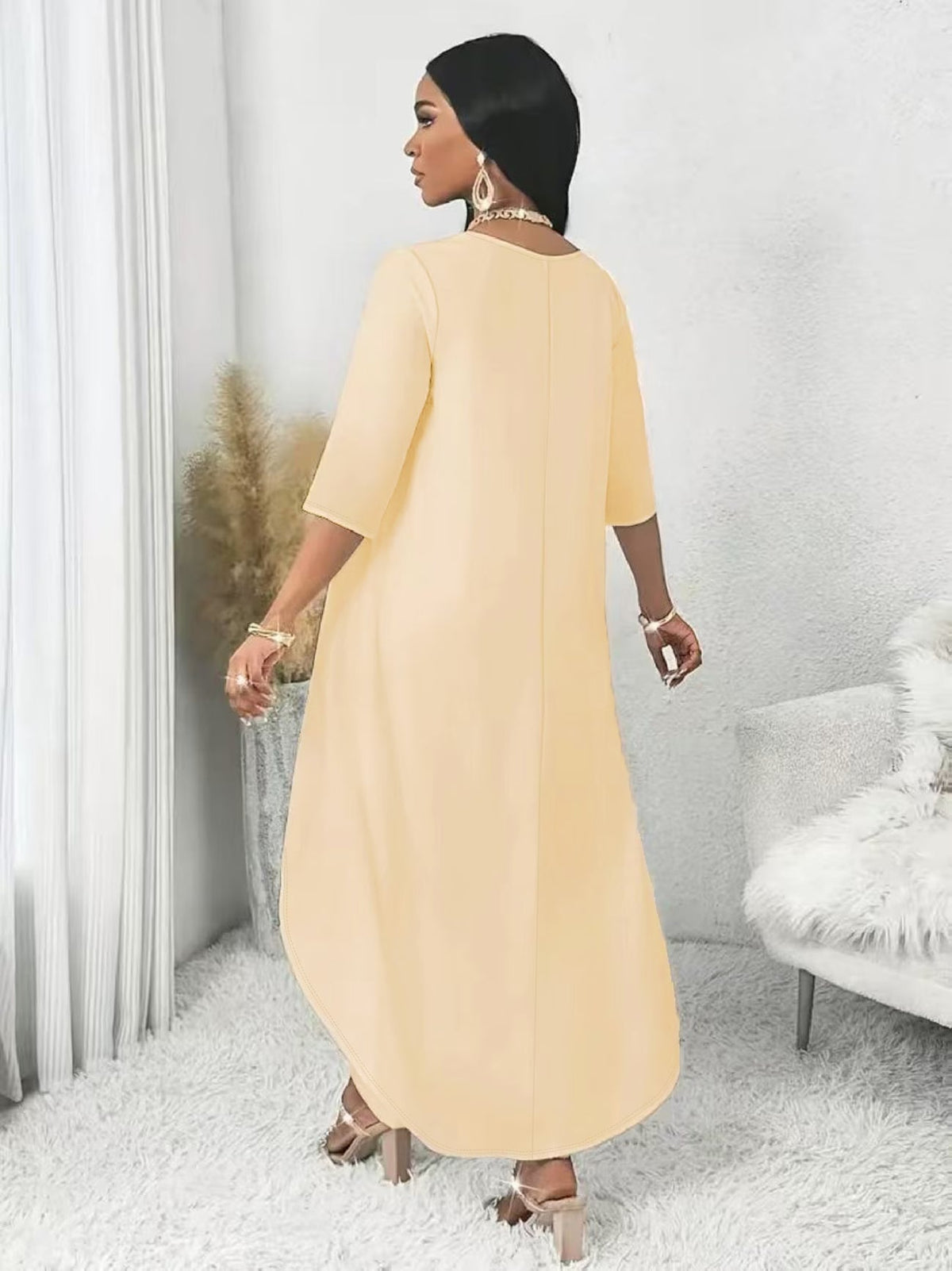 Multi-Color Irregular Hem Dress-Top for Women