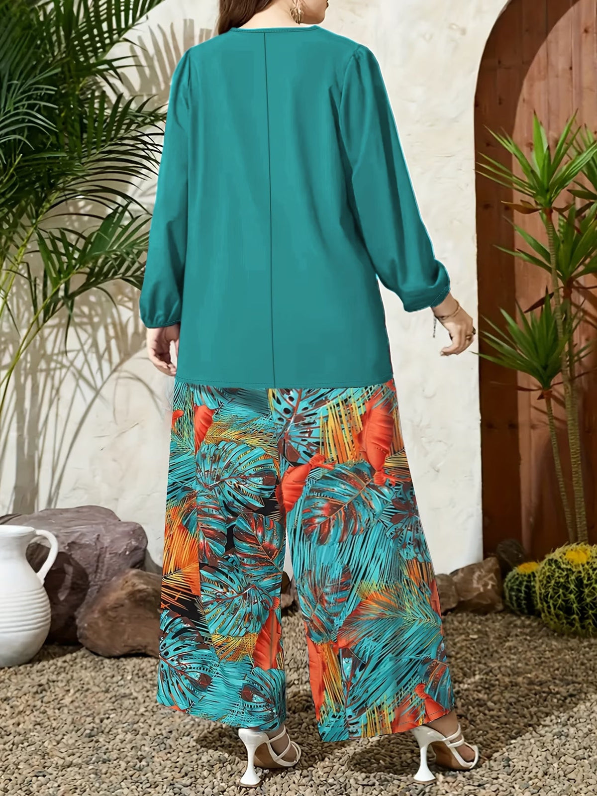 Floral Breeze Wide-Leg Set