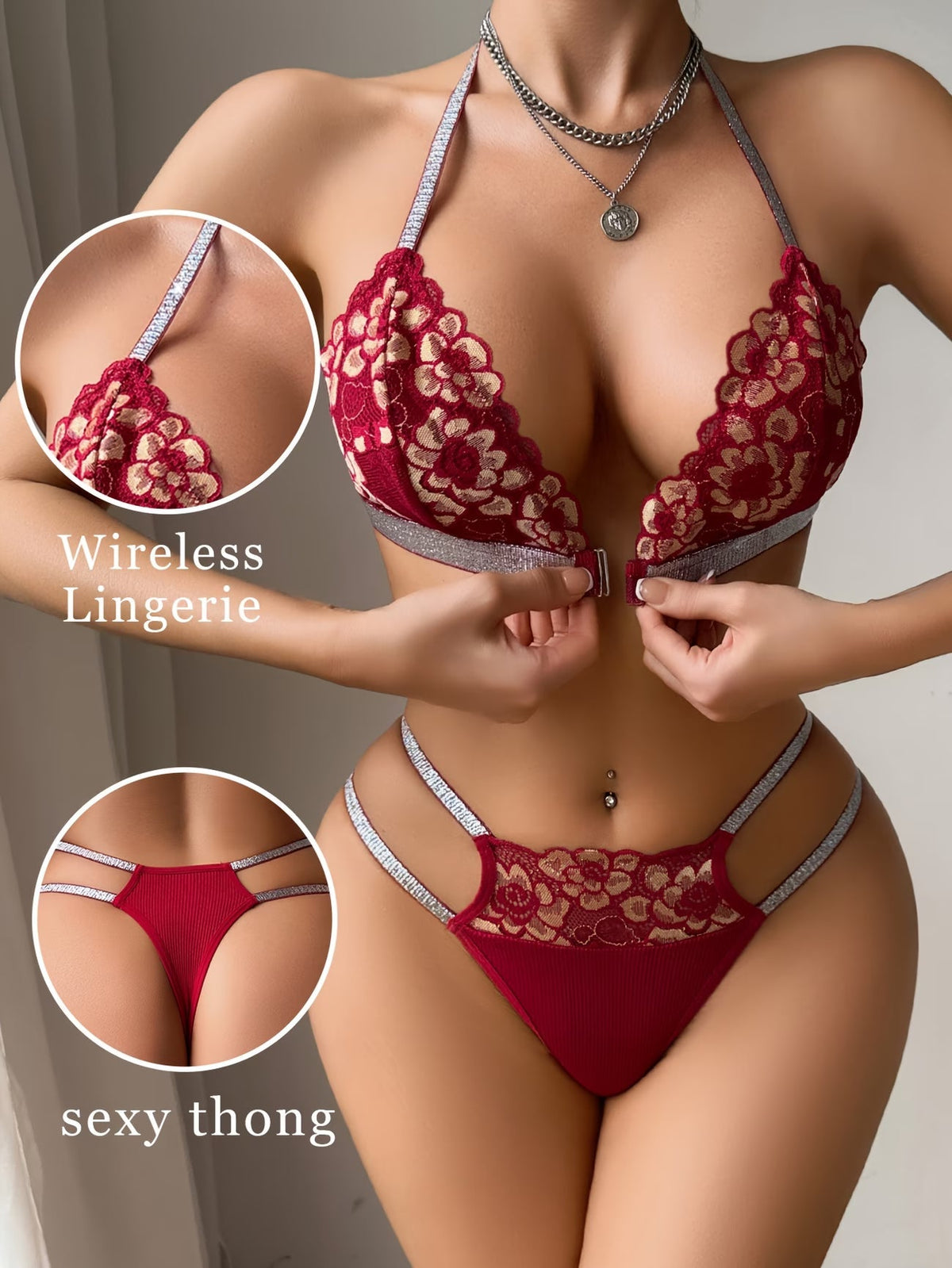 Pack of 6 Women’s Lace Lingerie Set