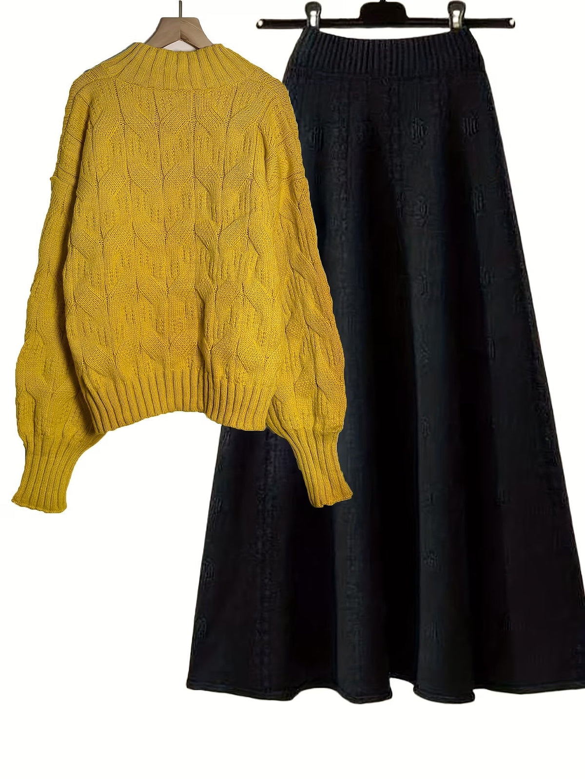 Elegant Sweater & Skirt Two-Piece Set