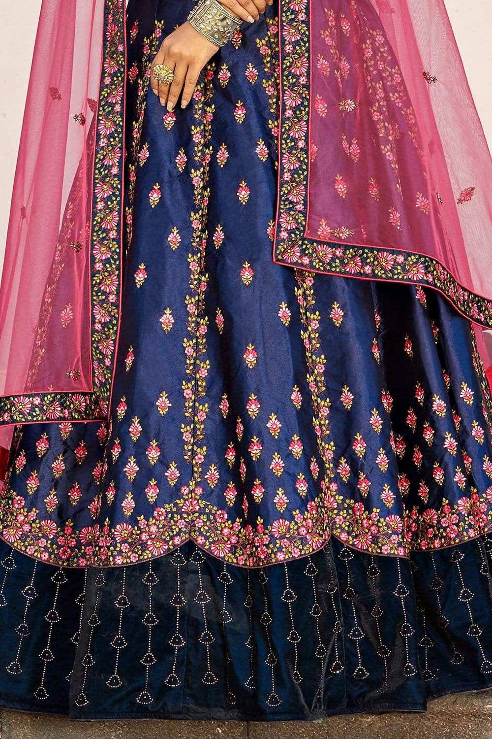 Midnight Blue Designer Lehenga Choli