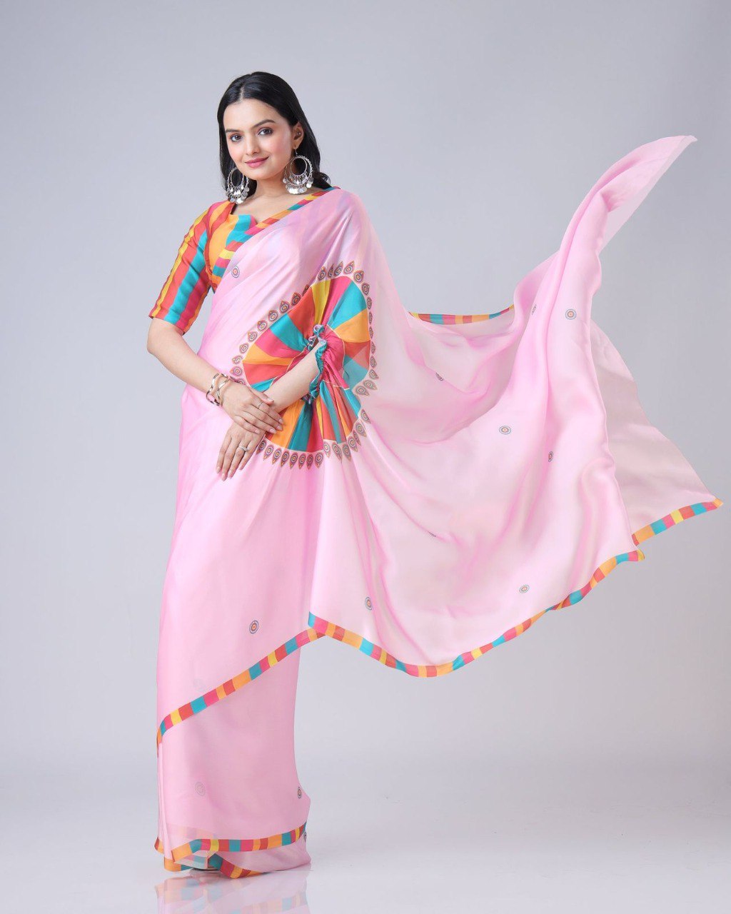 Designer New Launch – Freehand Saree with Handsfree Mandala Innovation
