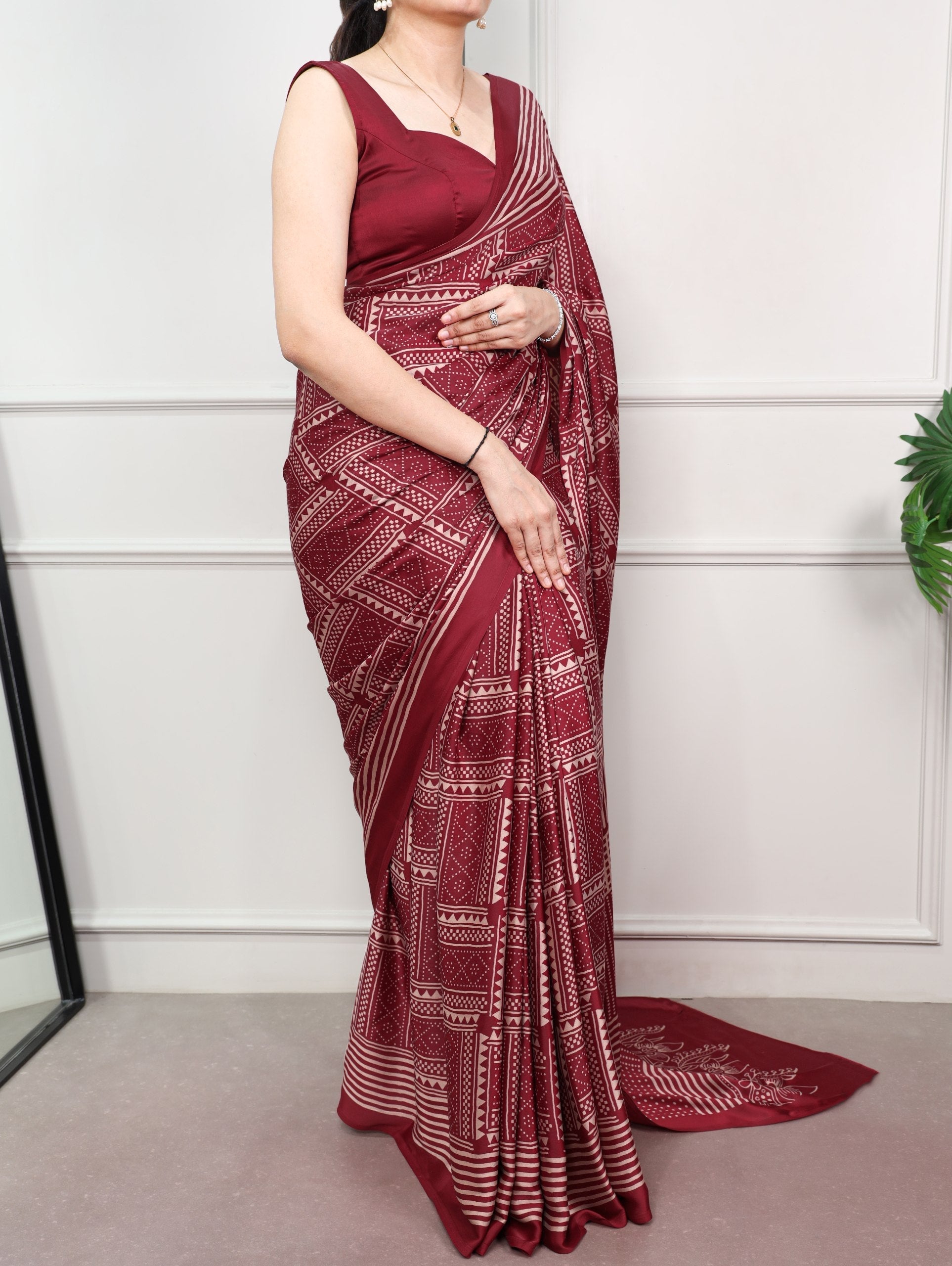 Designer Satin Silk Printed Saree