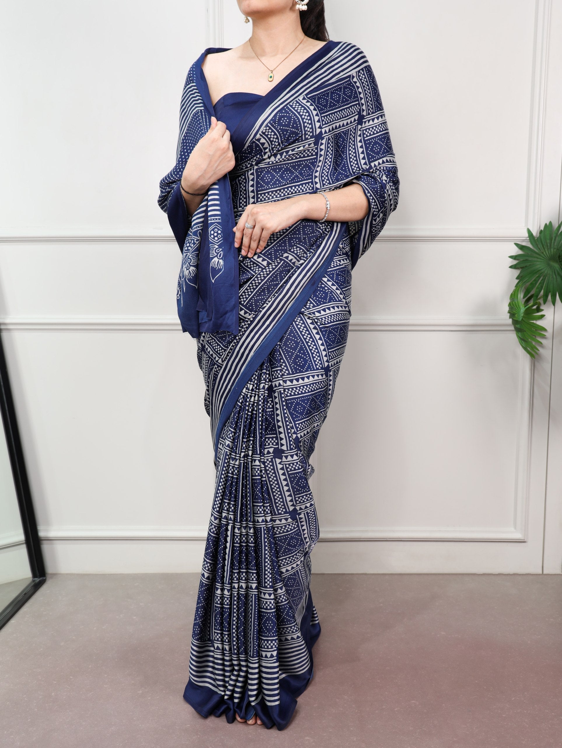 Designer Satin Silk Printed Saree