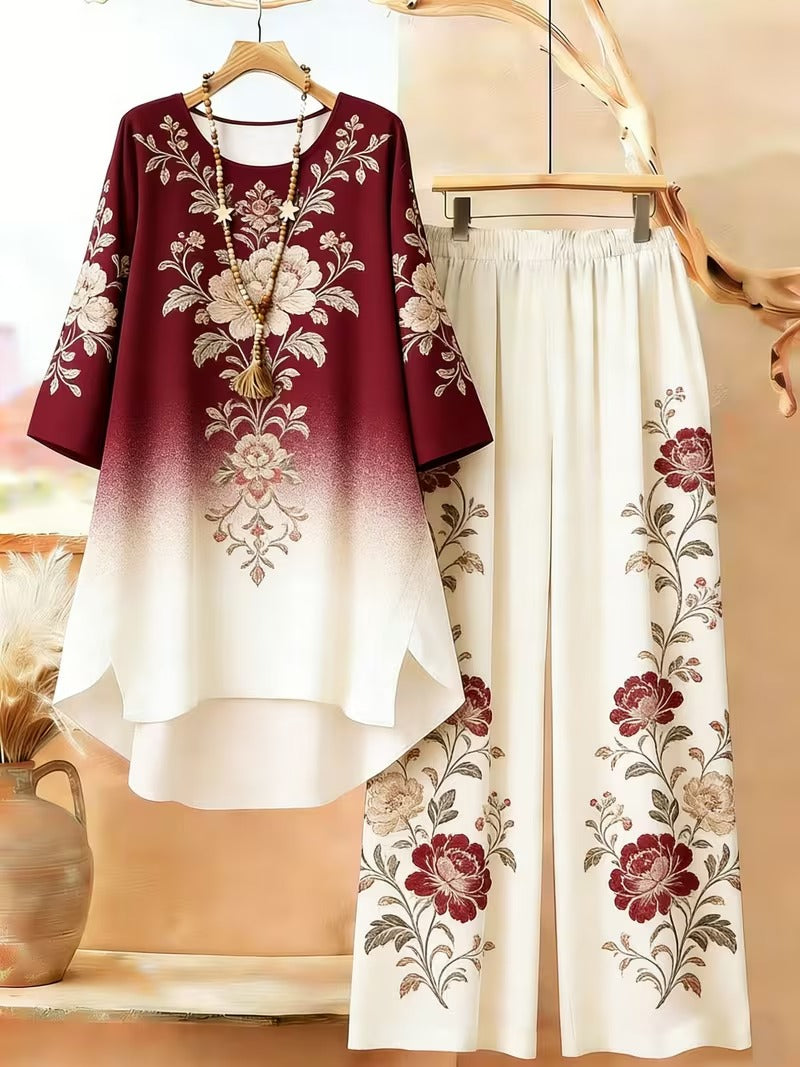 Retro Geometric Plus Size Co-Ord Set