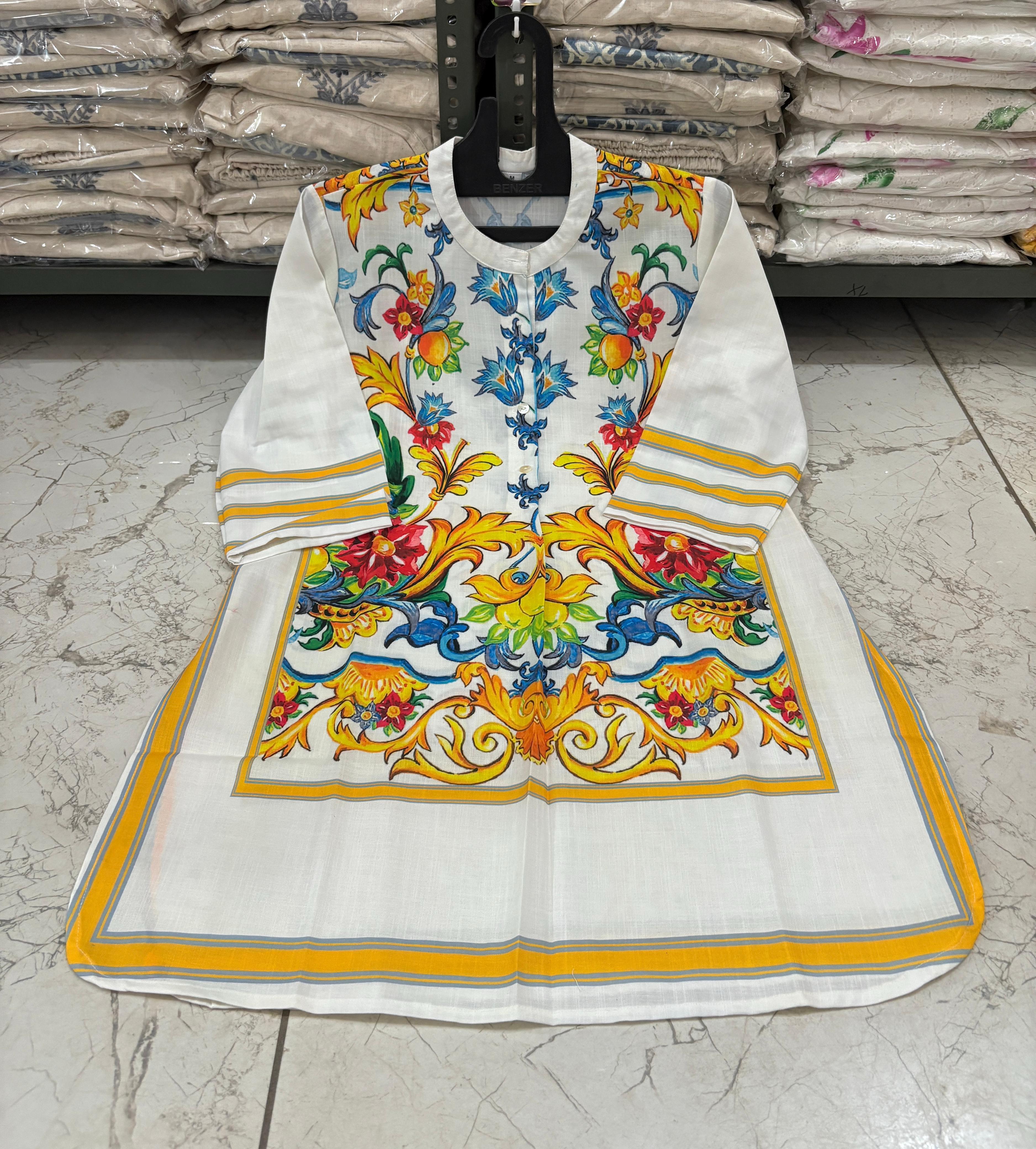 Digital Print Cotton Lilan Cord Set for Women