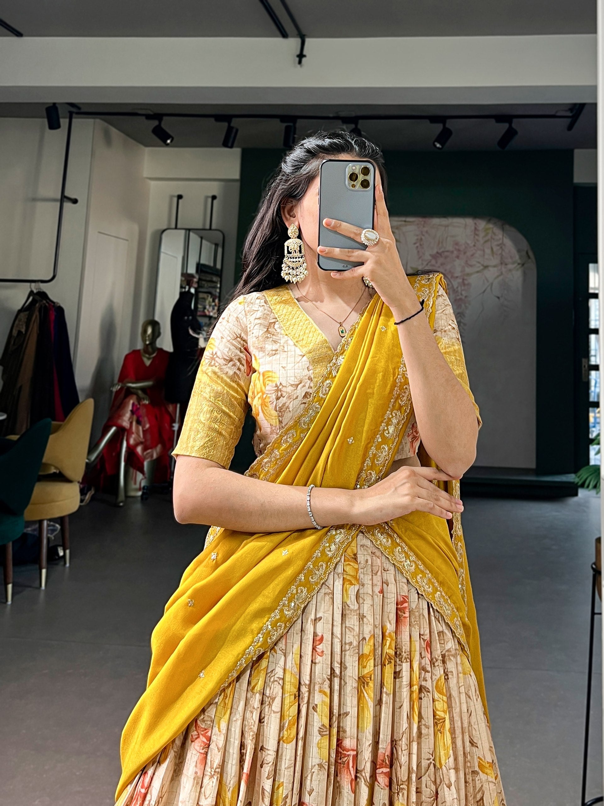 Dola Chex Floral Printed Lehenga Choli