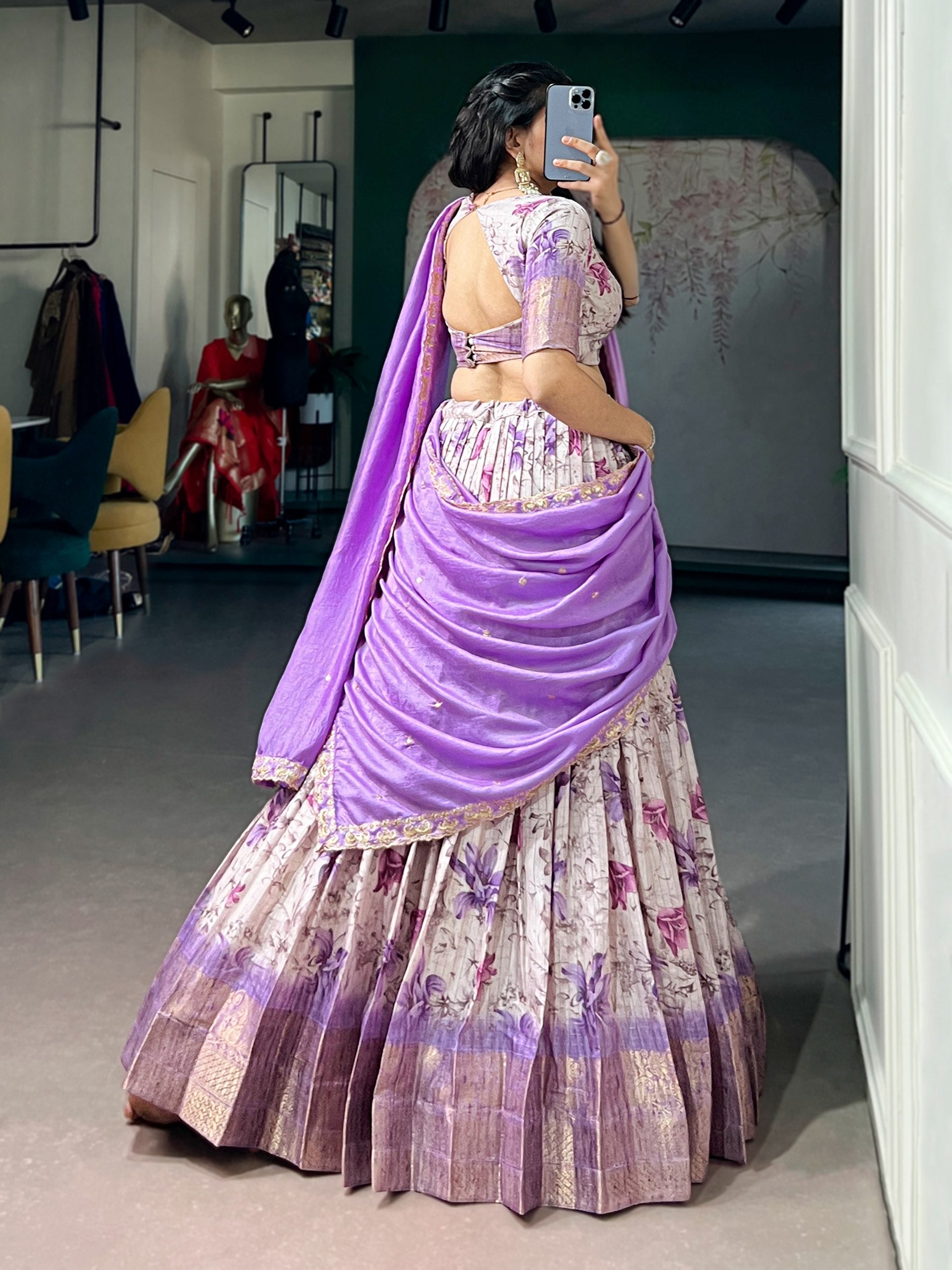Dola Chex Floral Printed Lehenga Choli