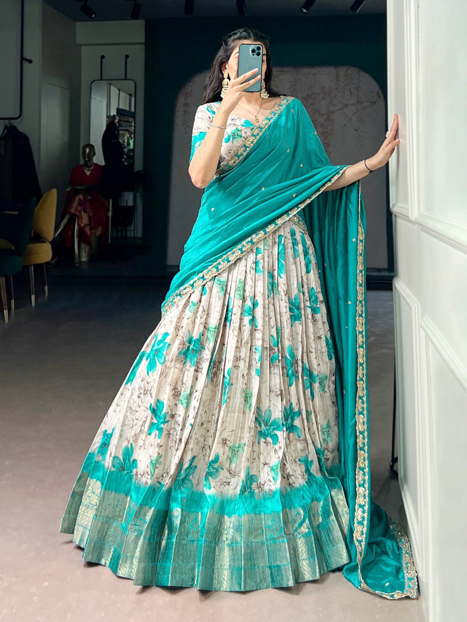 Dola Chex Floral Printed Lehenga Choli