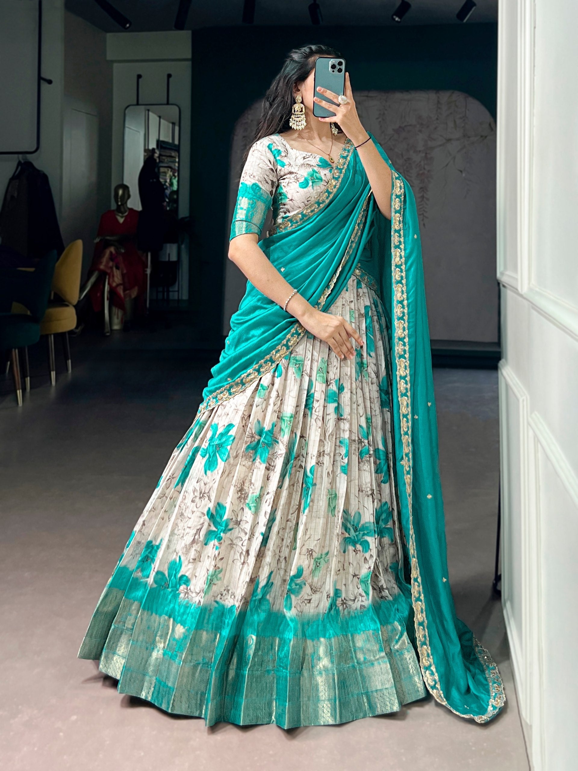Dola Chex Floral Printed Lehenga Choli
