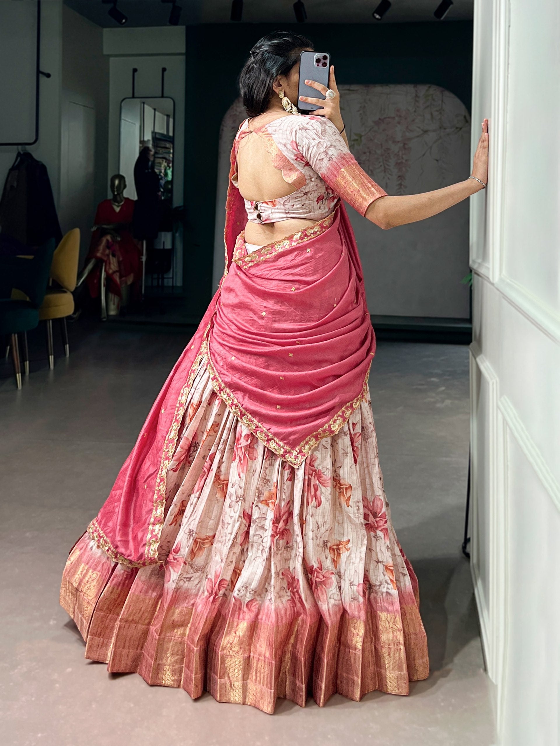 Dola Chex Floral Printed Lehenga Choli
