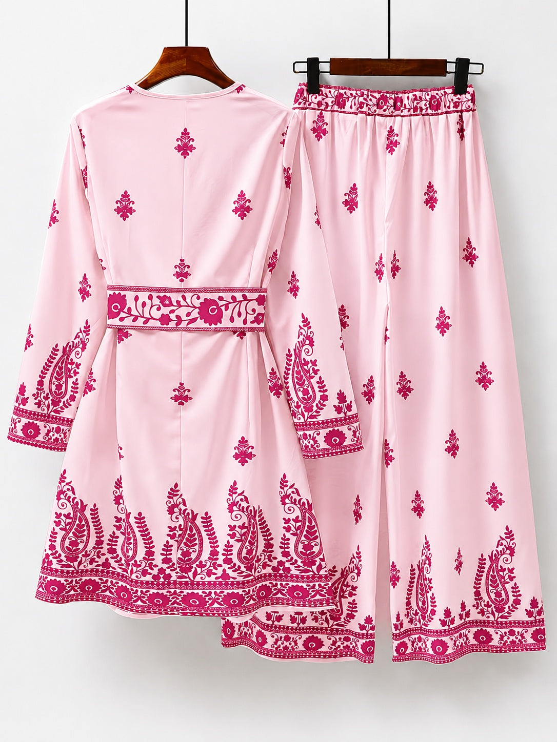Floral Elegance Women's Matching Top & Pants Set