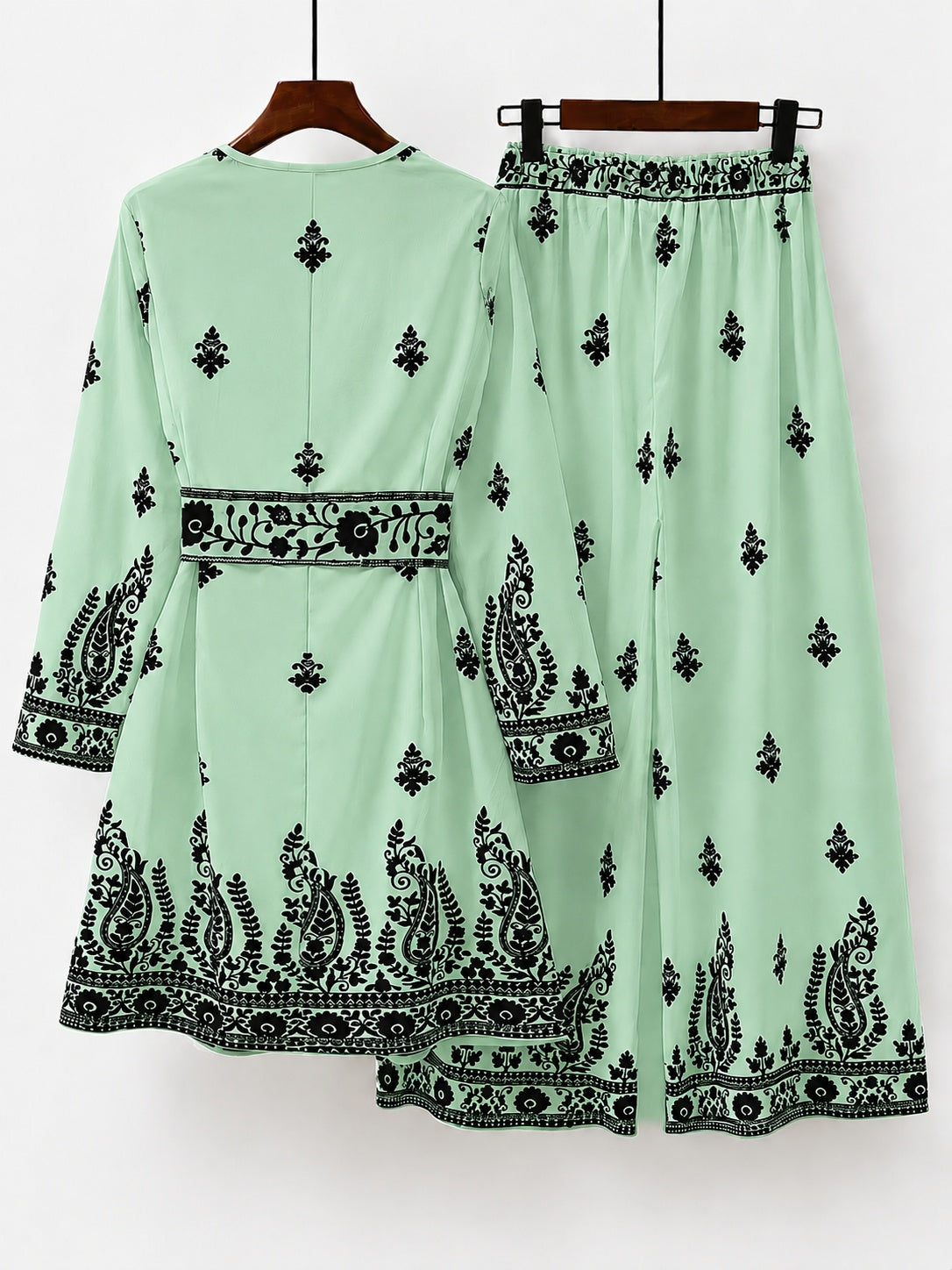 Floral Elegance Women's Matching Top & Pants Set