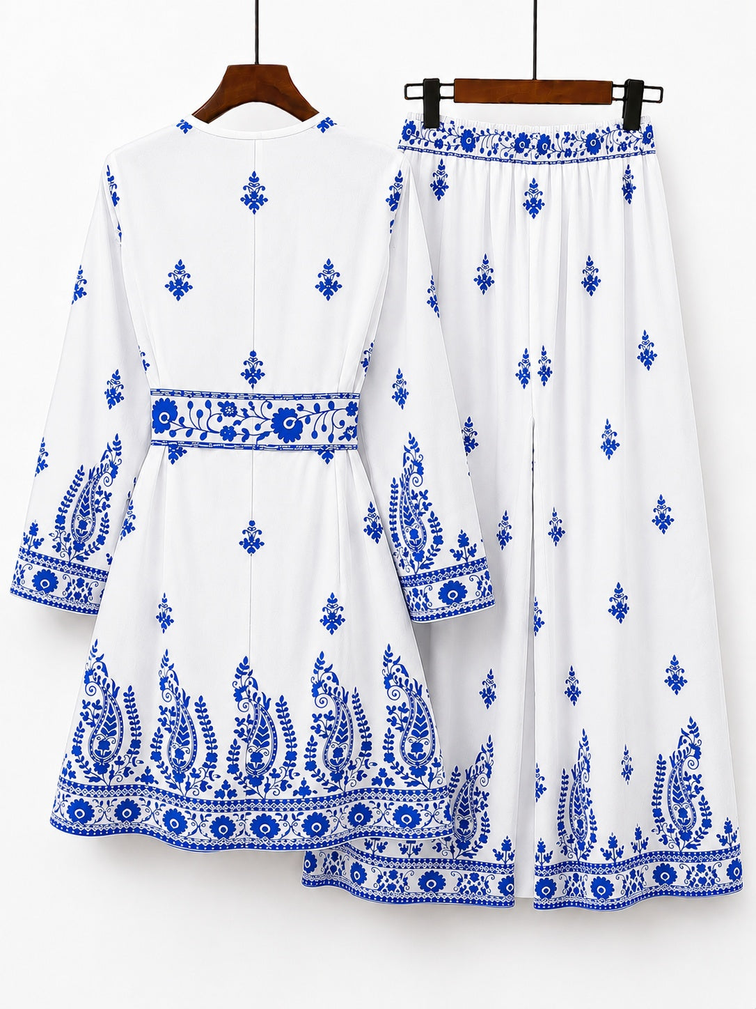 Floral Elegance Women's Matching Top & Pants Set