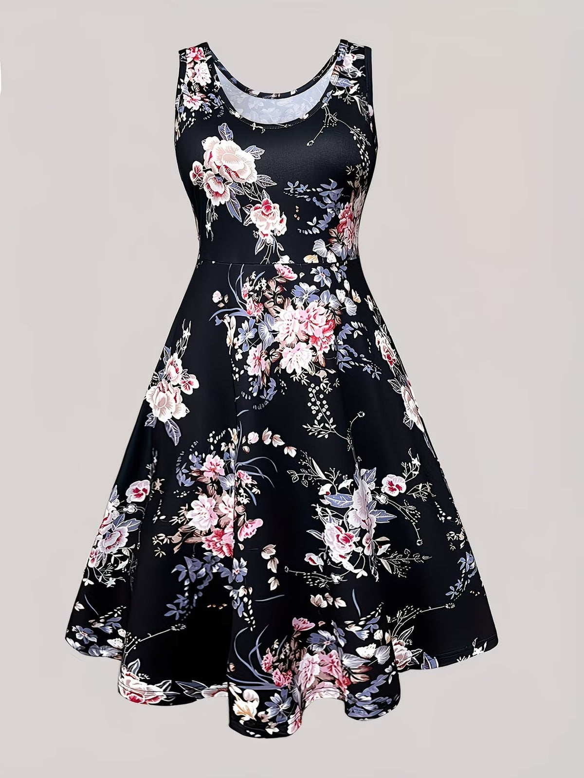 Women's Floral Halter Dress & Cardigan Set