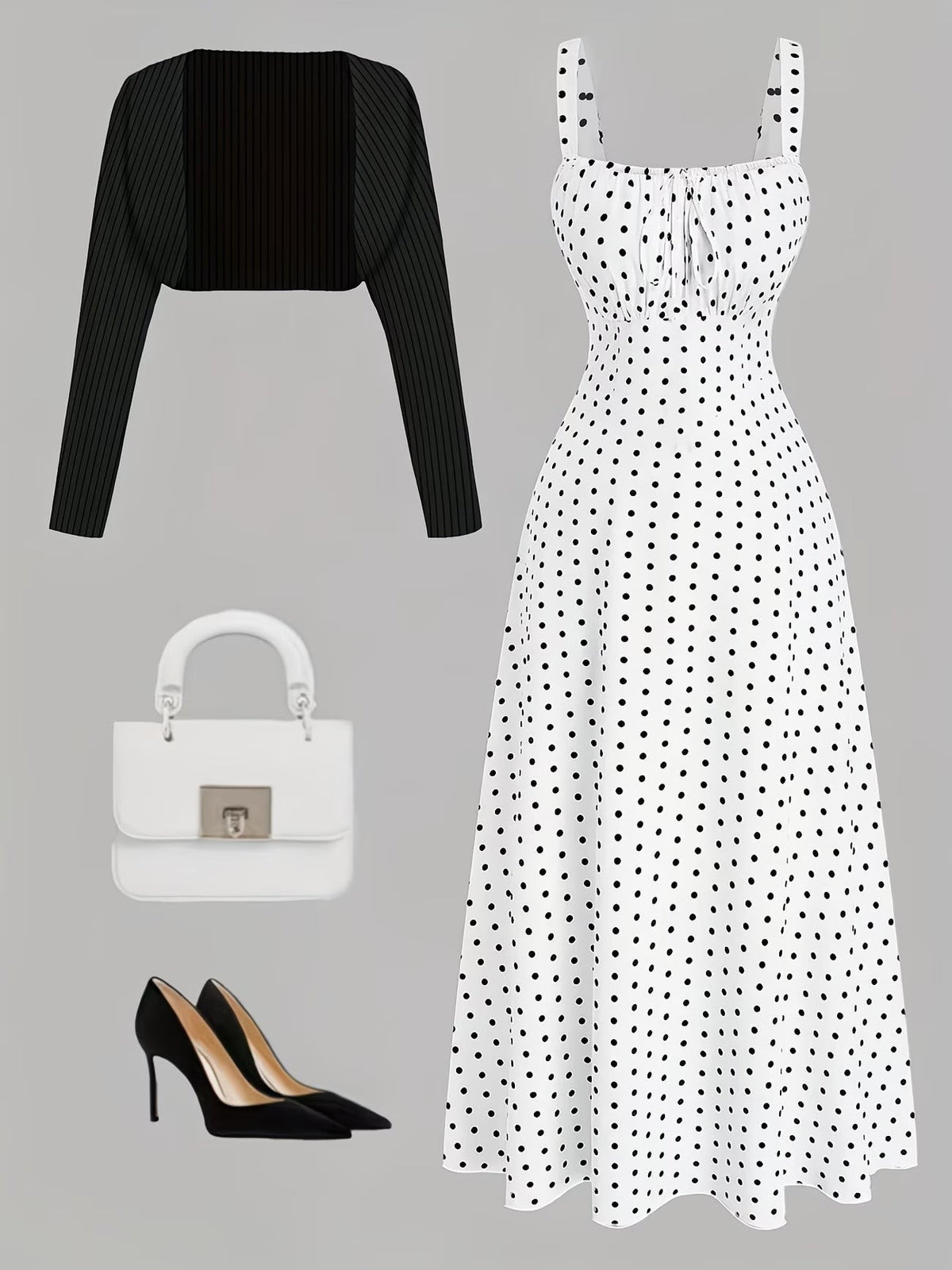 Women's Floral Halter Dress & Cardigan Set