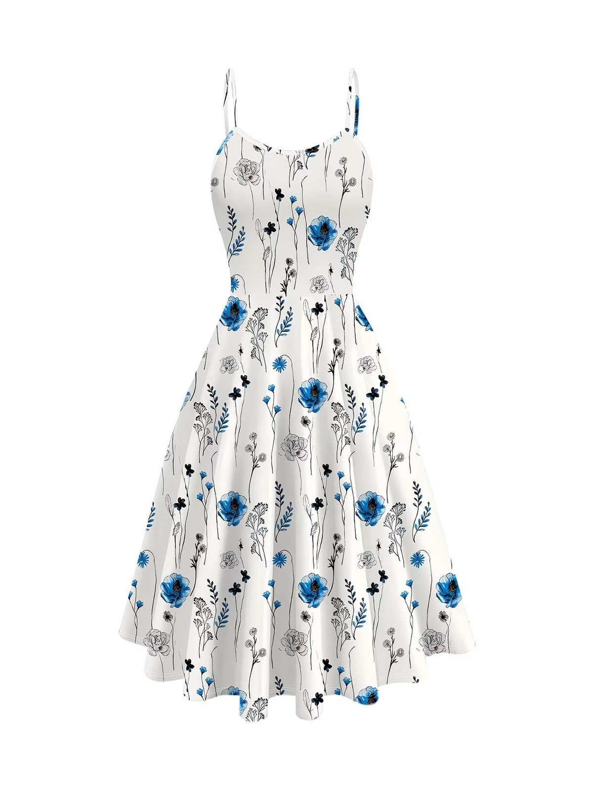 Women's Floral Halter Dress & Cardigan Set