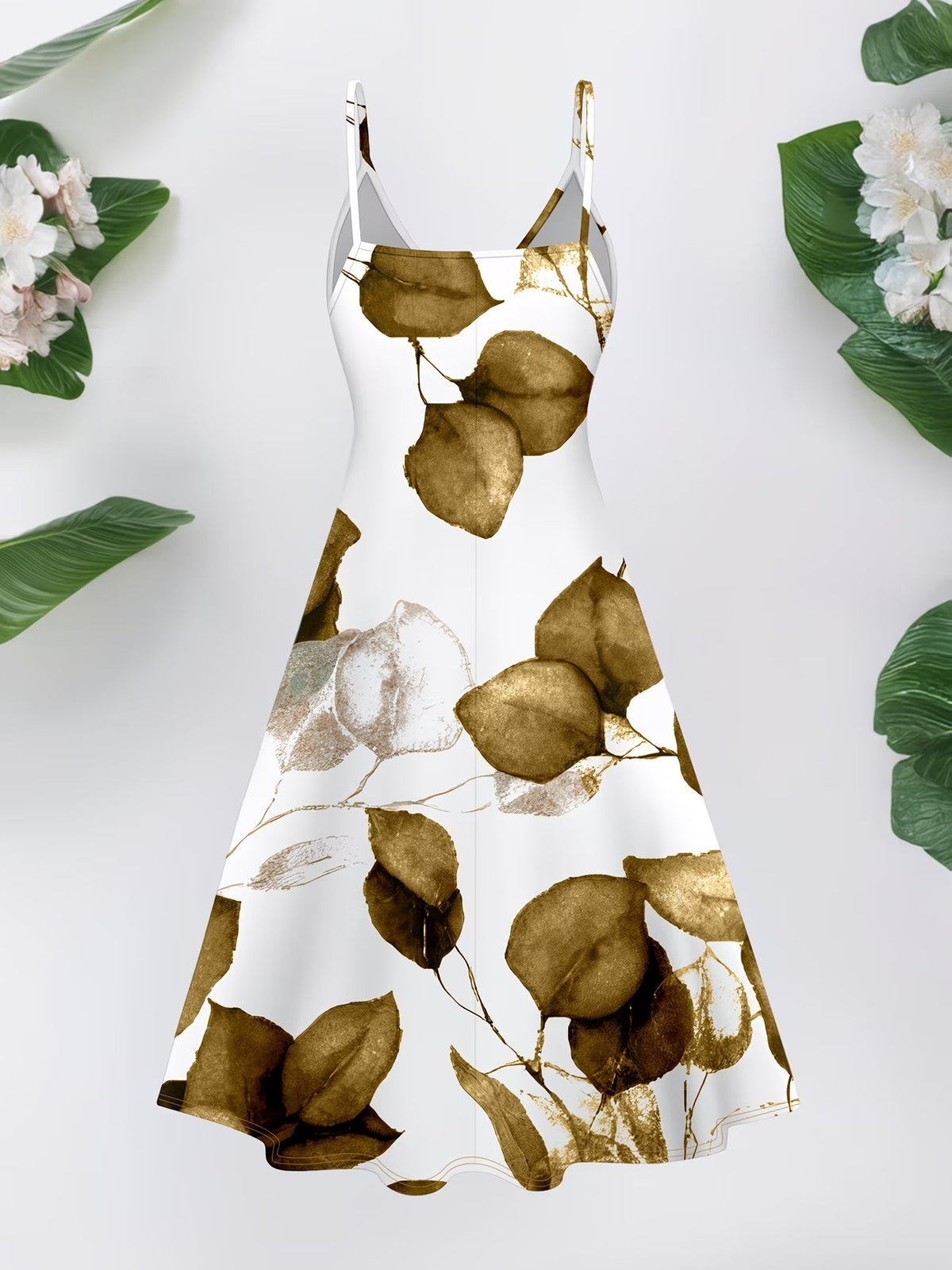 Blooming Grace Women's Floral Tie-Waist Dress with Matching Cardigan