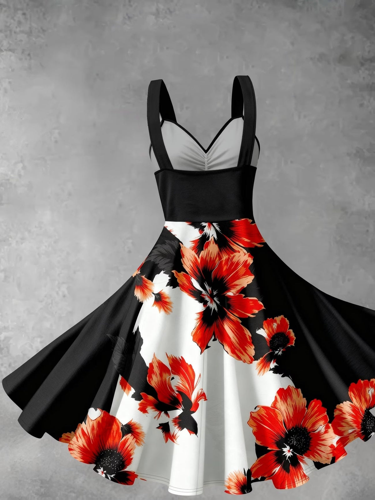 Blooming Grace Women's Floral Tie-Waist Dress with Matching Cardigan