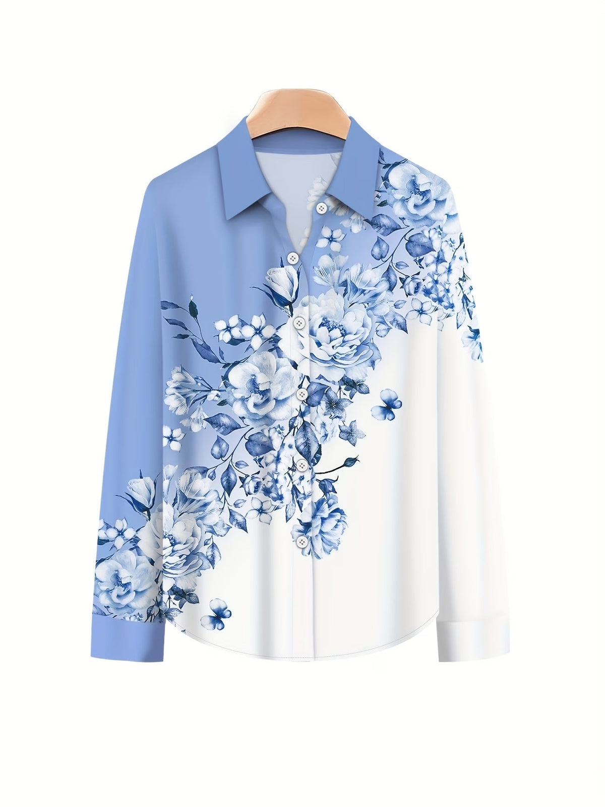 Women’s Floral Color-Block Blouse & Relaxed Trousers Co-Ord Set