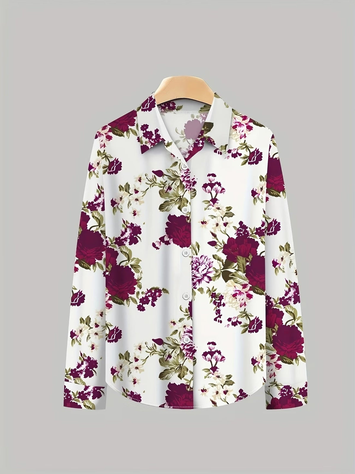 Women’s Floral Color-Block Blouse & Relaxed Trousers Co-Ord Set