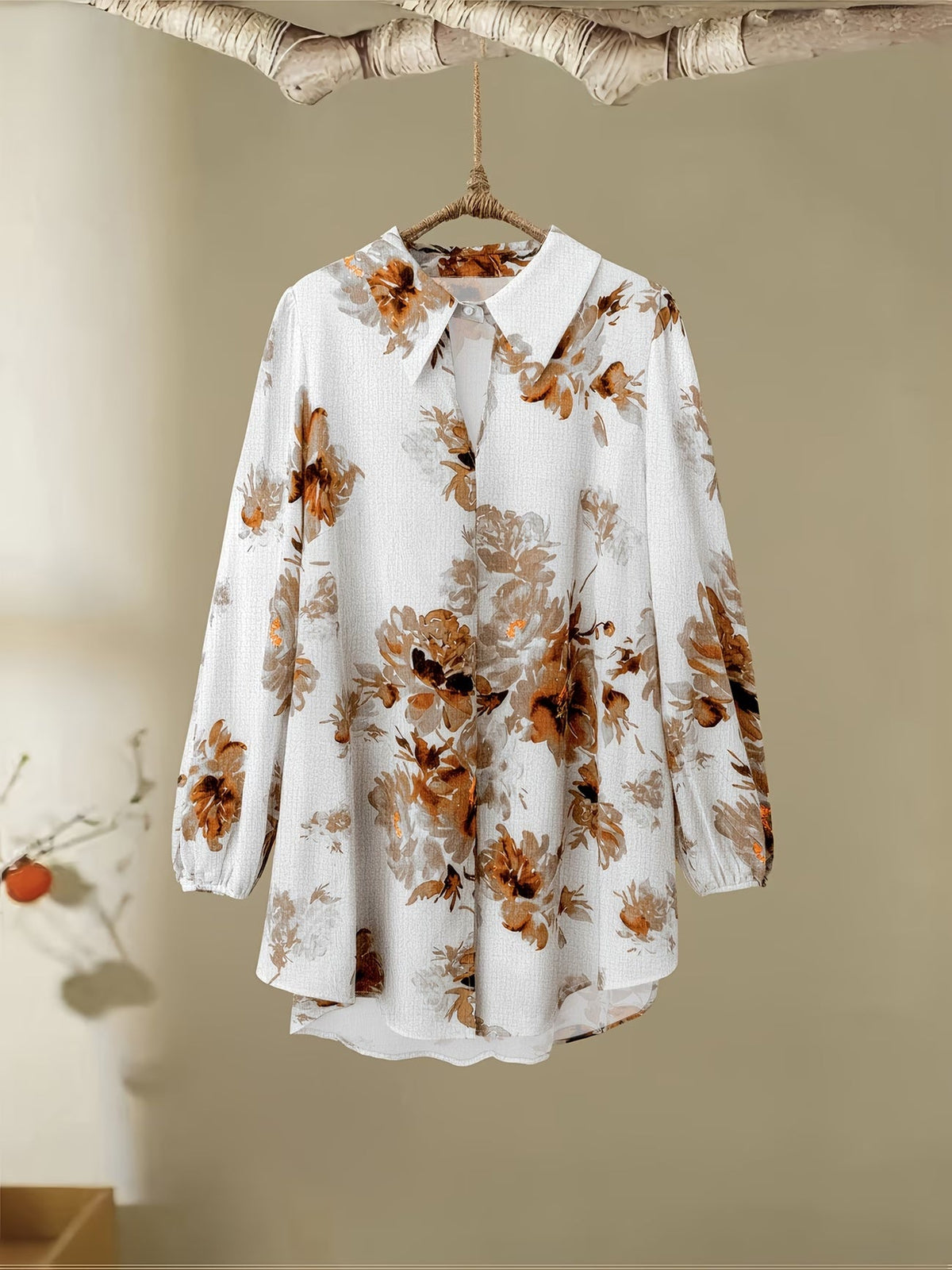 Women’s Floral Color-Block Blouse & Relaxed Trousers Co-Ord Set