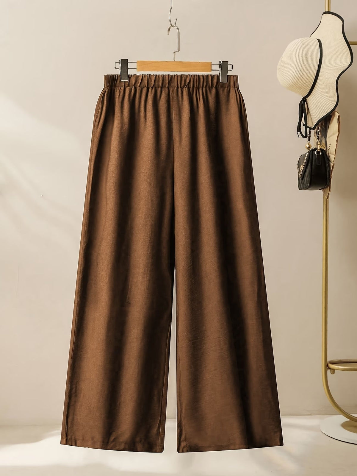 Women’s Floral Color-Block Blouse & Relaxed Trousers Co-Ord Set