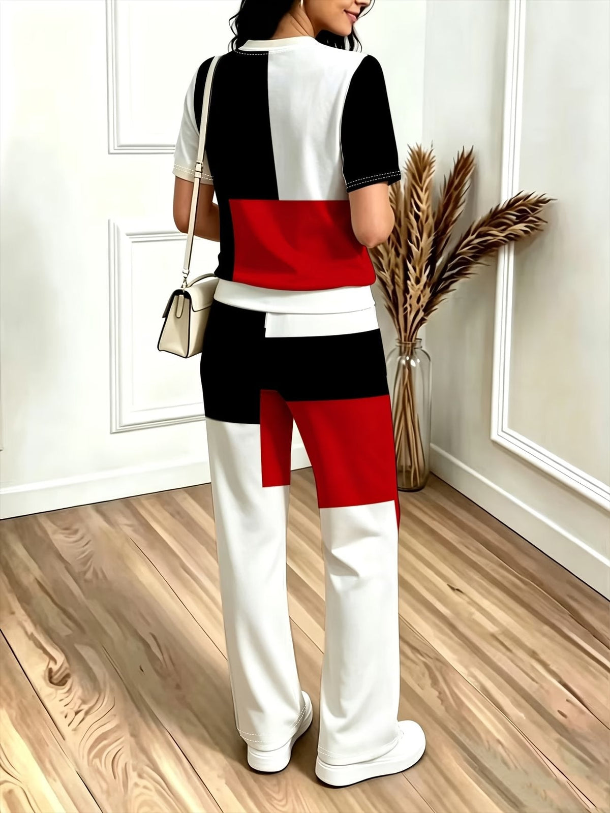 Striped Luxe 2-Piece Women’s Pantsuit Set