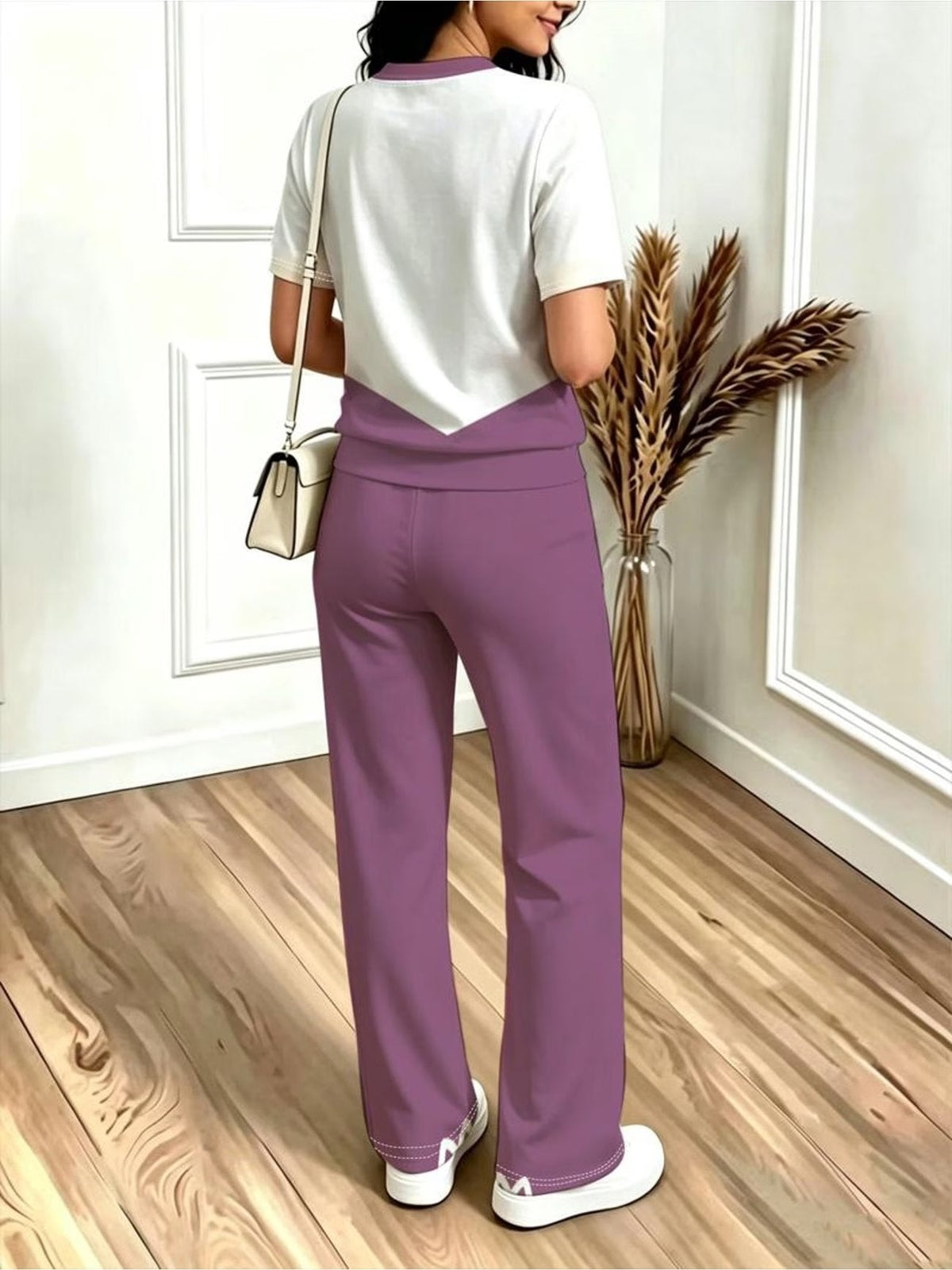 Striped Luxe 2-Piece Women’s Pantsuit Set