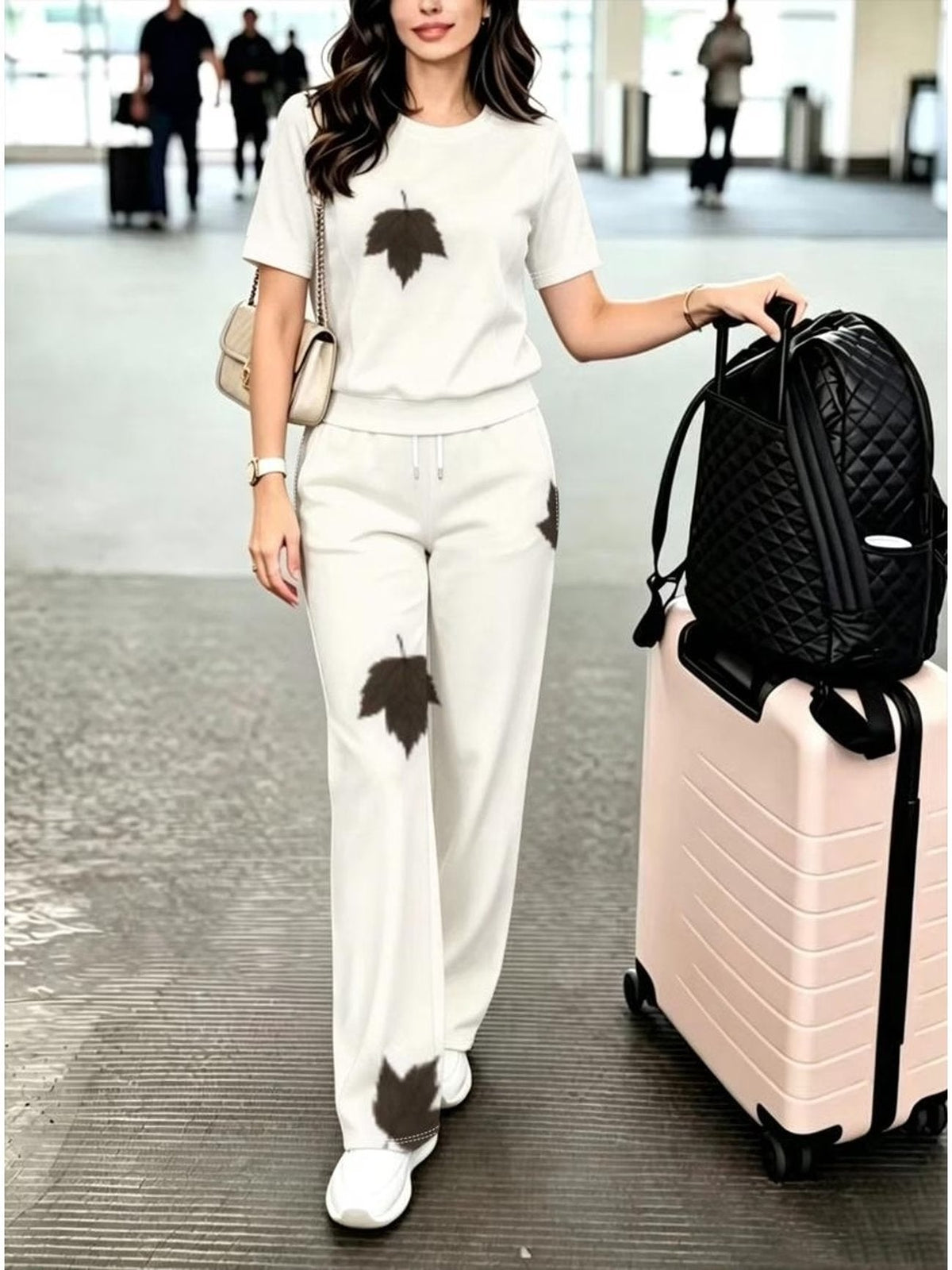 Striped Luxe 2-Piece Women’s Pantsuit Set