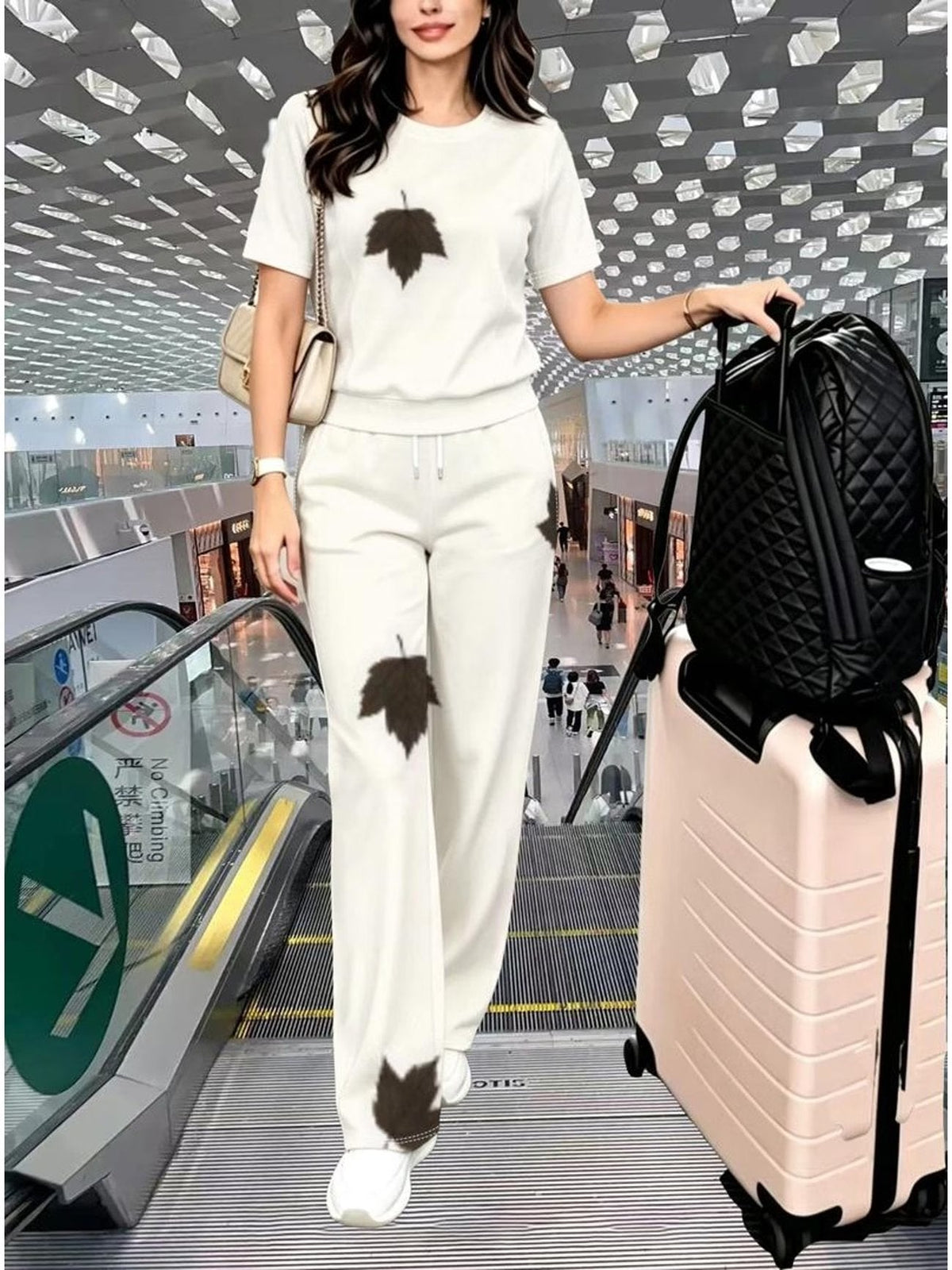 Striped Luxe 2-Piece Women’s Pantsuit Set