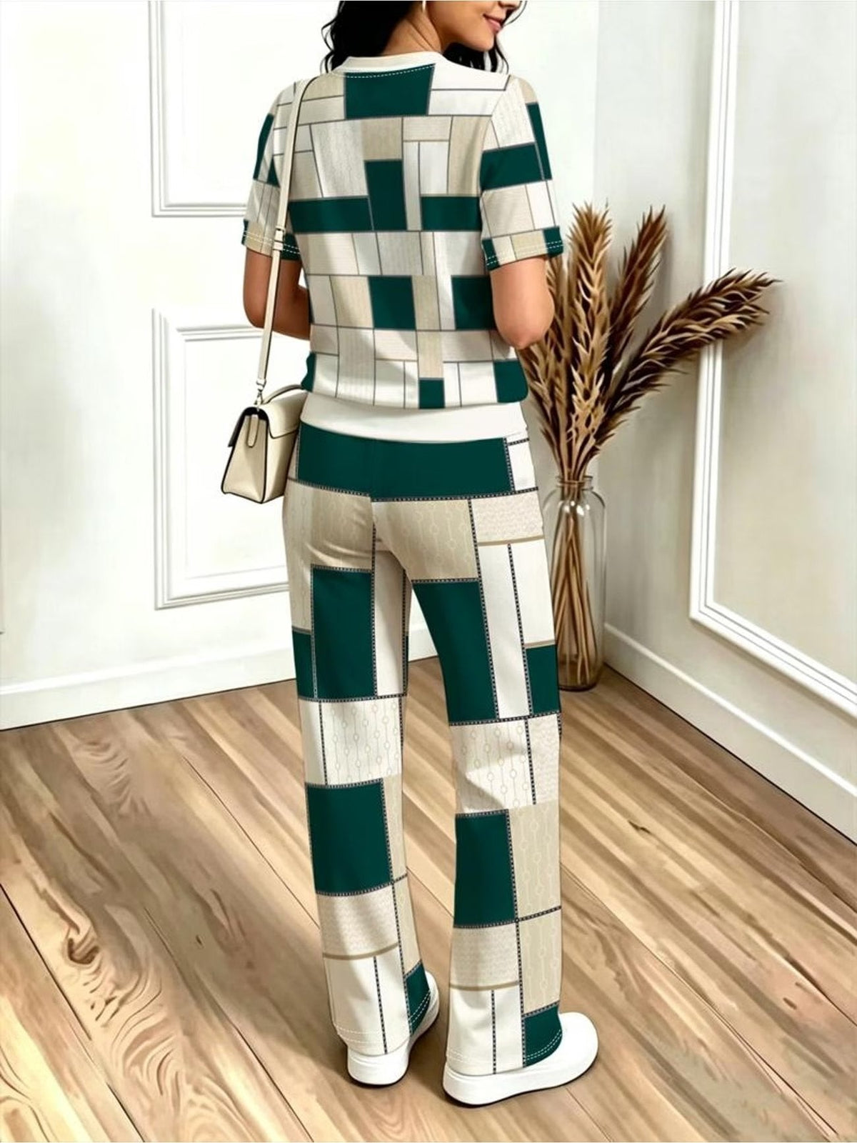 Striped Luxe 2-Piece Women’s Pantsuit Set
