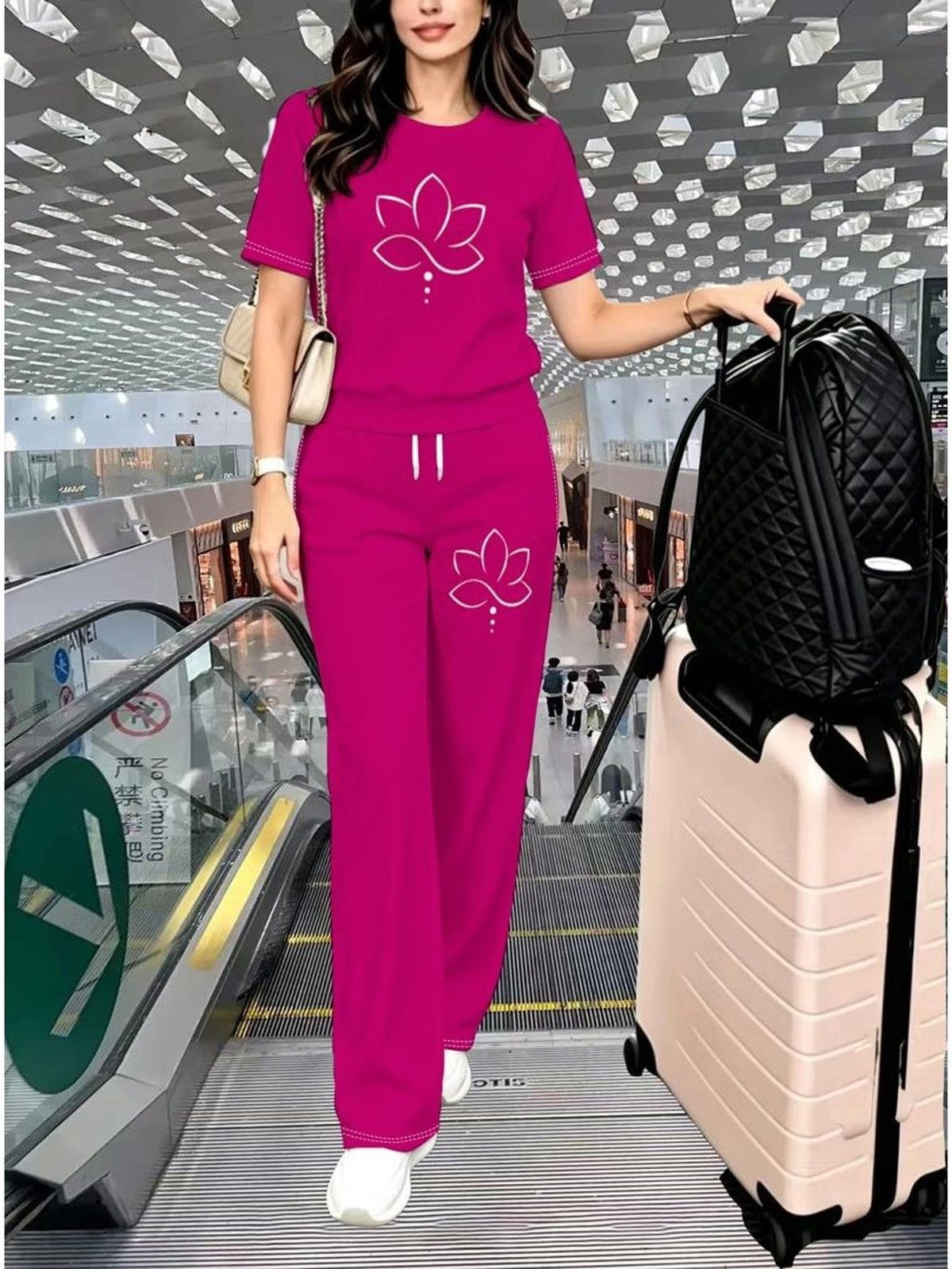 Striped Luxe 2-Piece Women’s Pantsuit Set