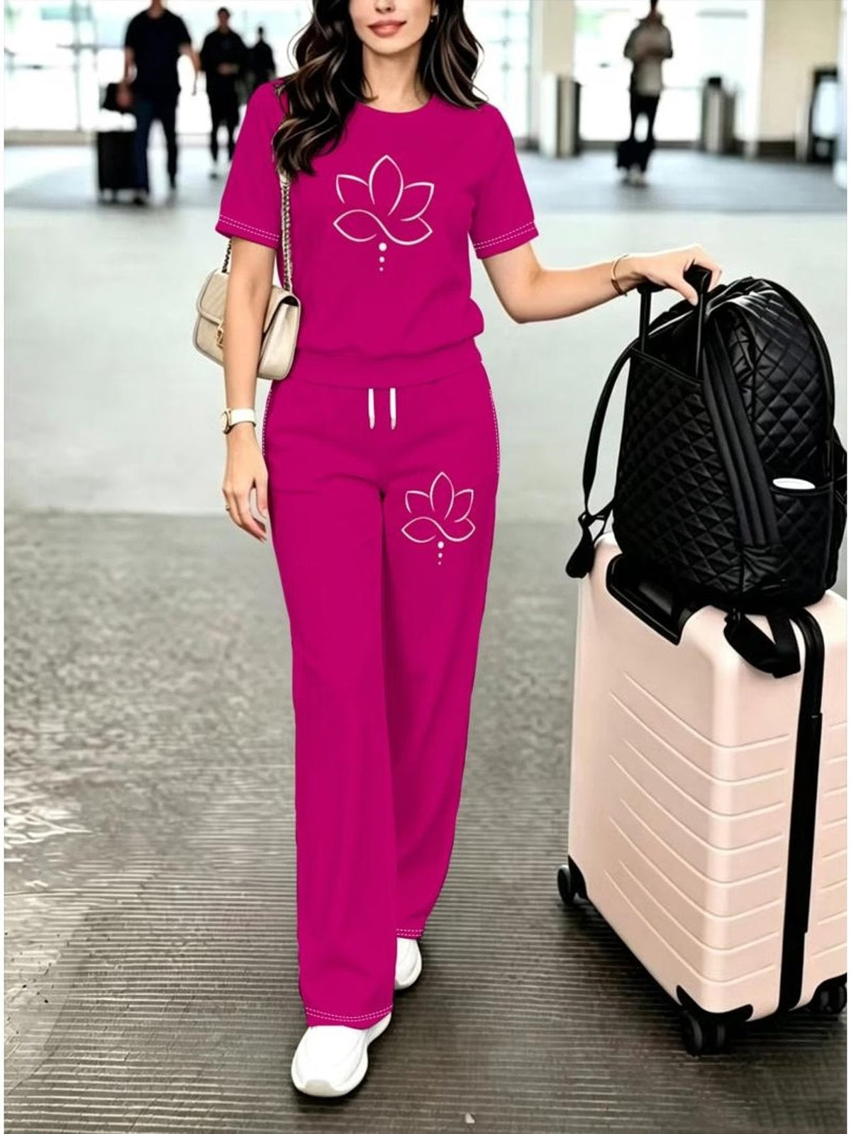Striped Luxe 2-Piece Women’s Pantsuit Set